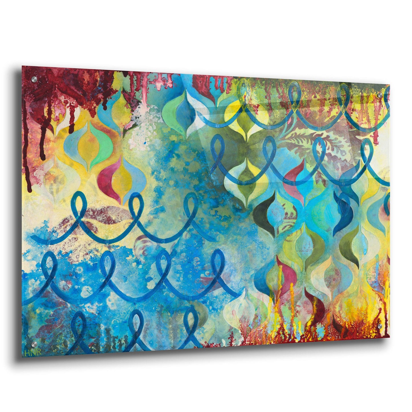 Epic Art ' Bubbling Up' by Heather Noel Robinson, Acrylic Glass Wall Art,36x24