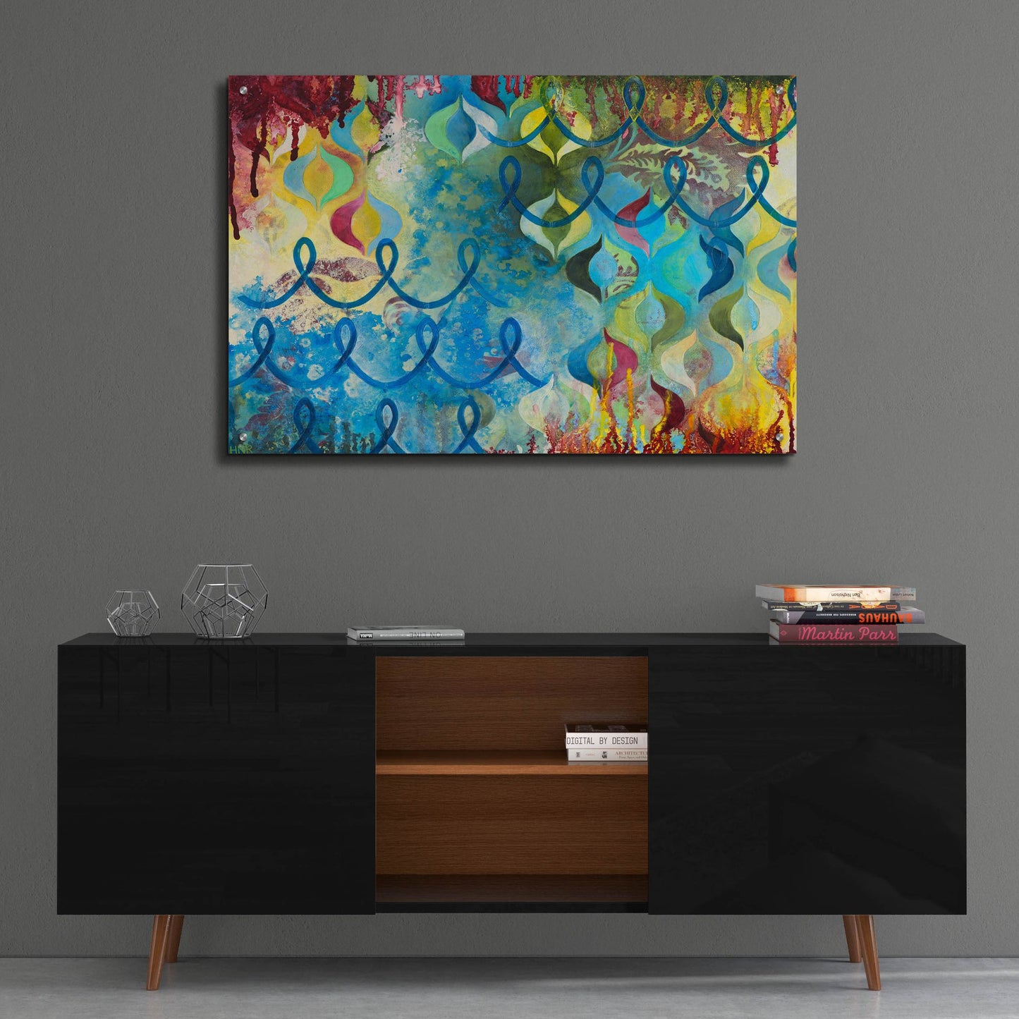 Epic Art ' Bubbling Up' by Heather Noel Robinson, Acrylic Glass Wall Art,36x24