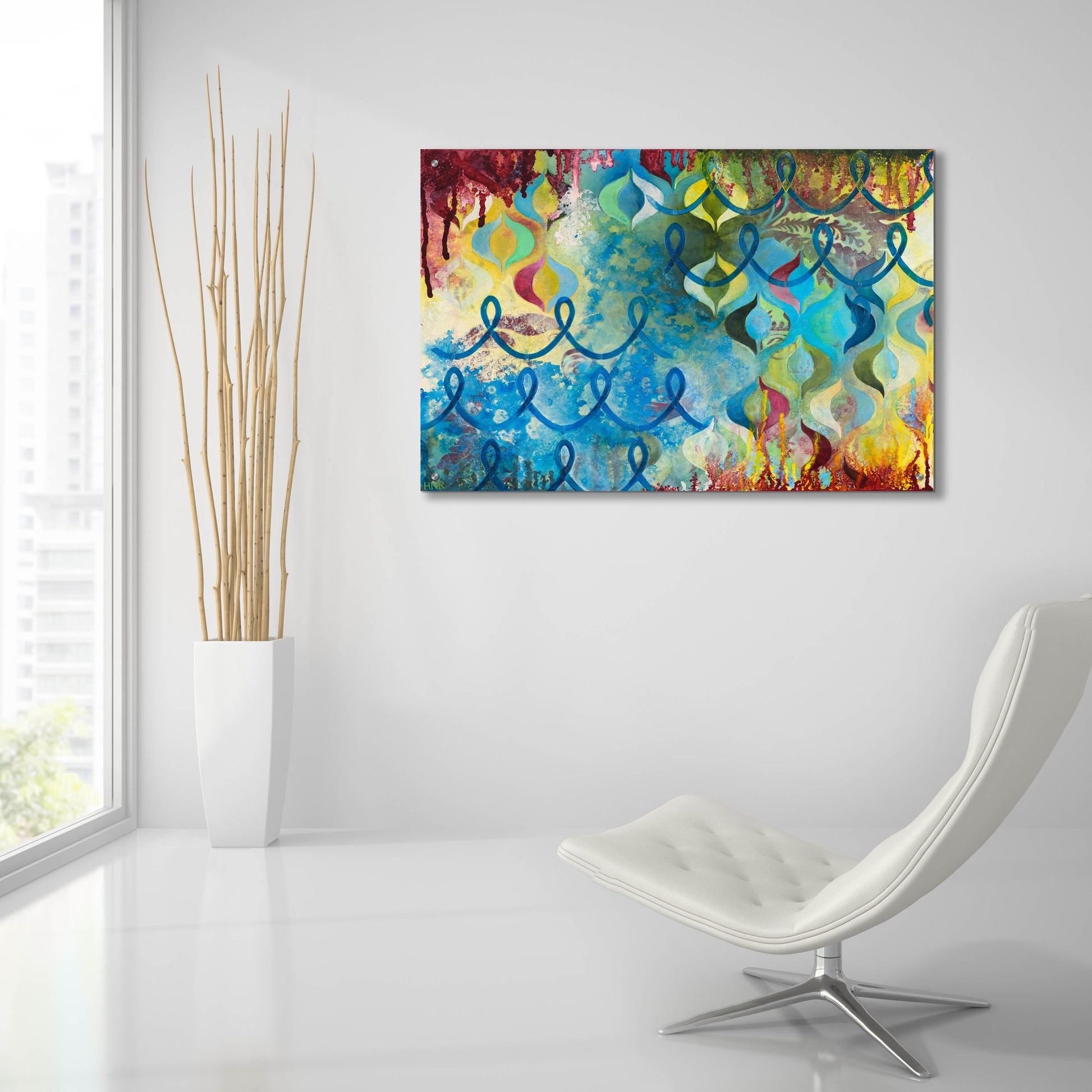 Epic Art ' Bubbling Up' by Heather Noel Robinson, Acrylic Glass Wall Art,36x24