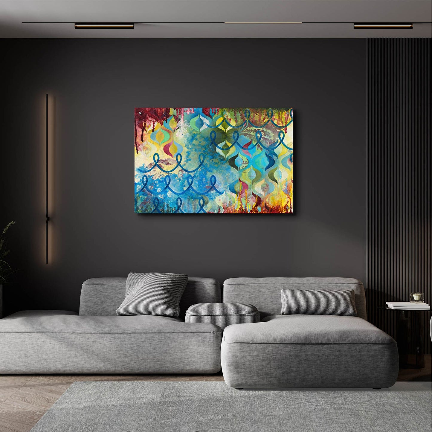 Epic Art ' Bubbling Up' by Heather Noel Robinson, Acrylic Glass Wall Art,36x24