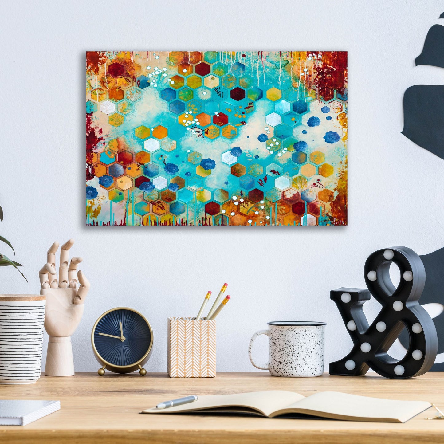 Epic Art ' Scattered' by Heather Noel Robinson, Acrylic Glass Wall Art,16x12