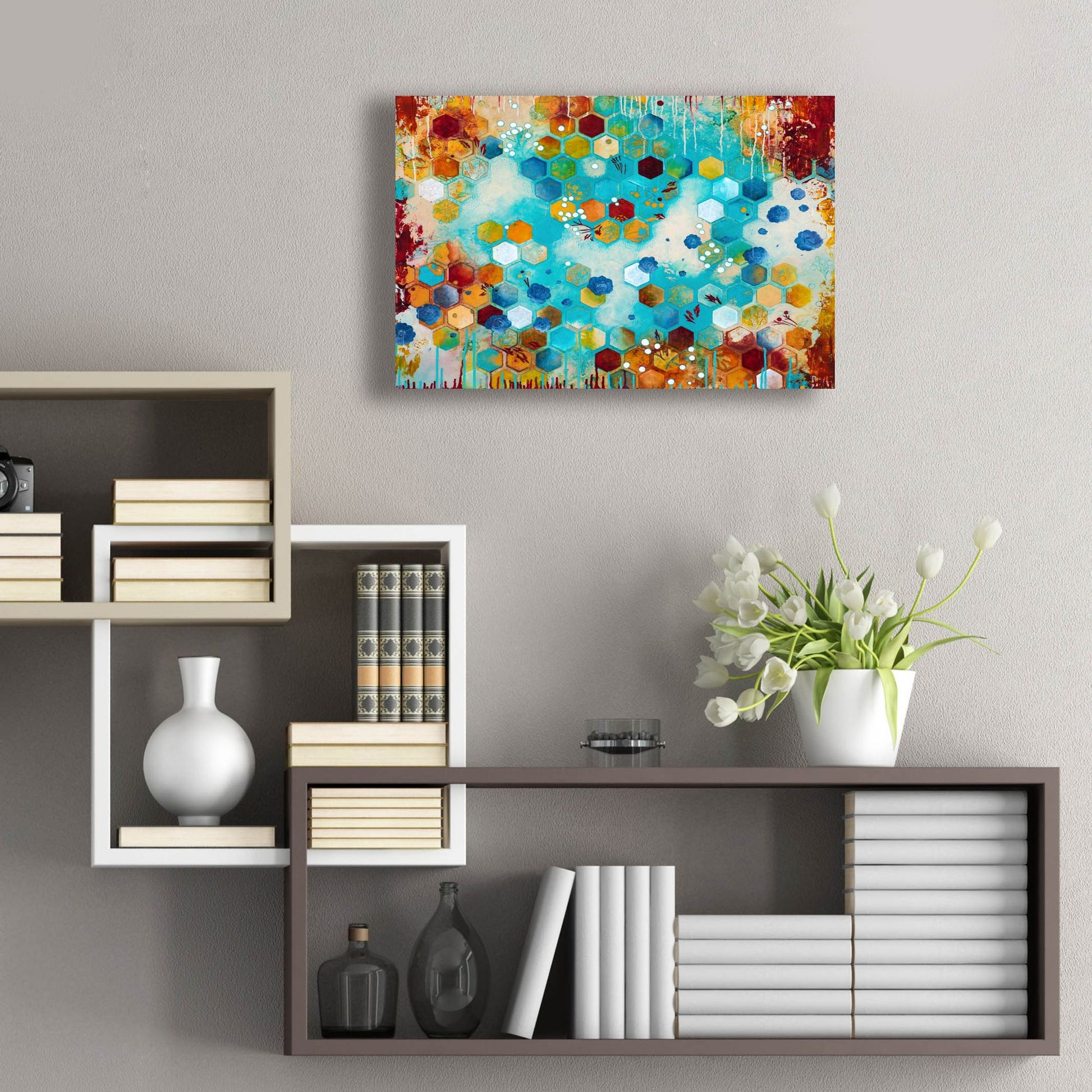 Epic Art ' Scattered' by Heather Noel Robinson, Acrylic Glass Wall Art,24x16