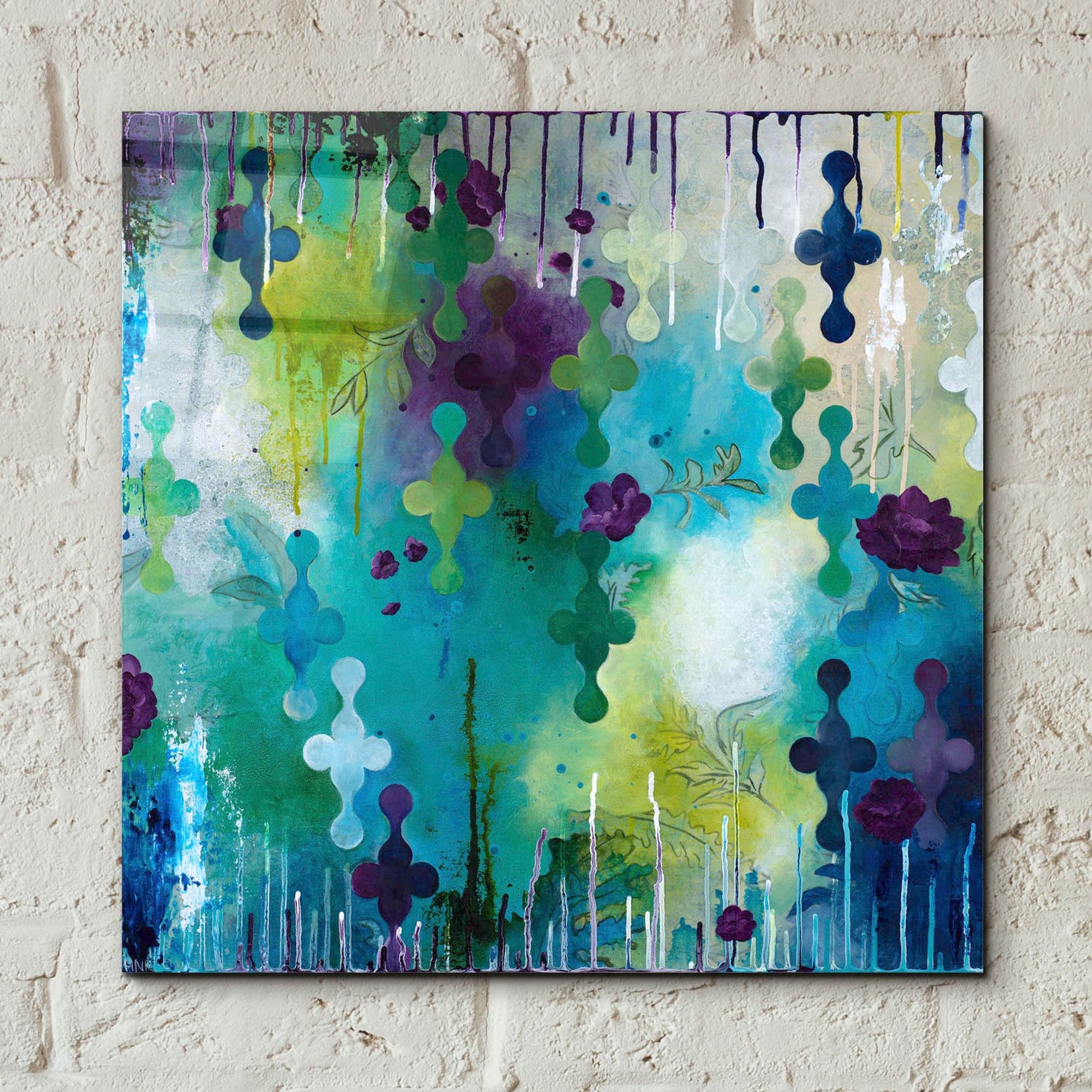 Epic Art ' Seafoam Storm One' by Heather Noel Robinson, Acrylic Glass Wall Art,12x12