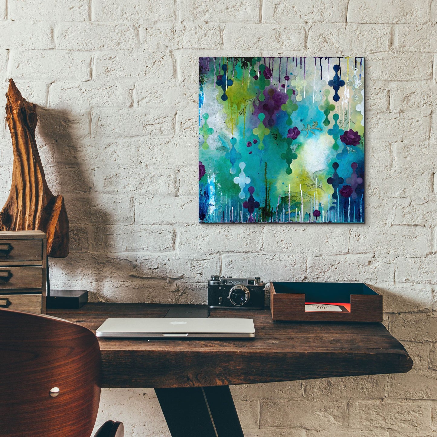Epic Art ' Seafoam Storm One' by Heather Noel Robinson, Acrylic Glass Wall Art,12x12