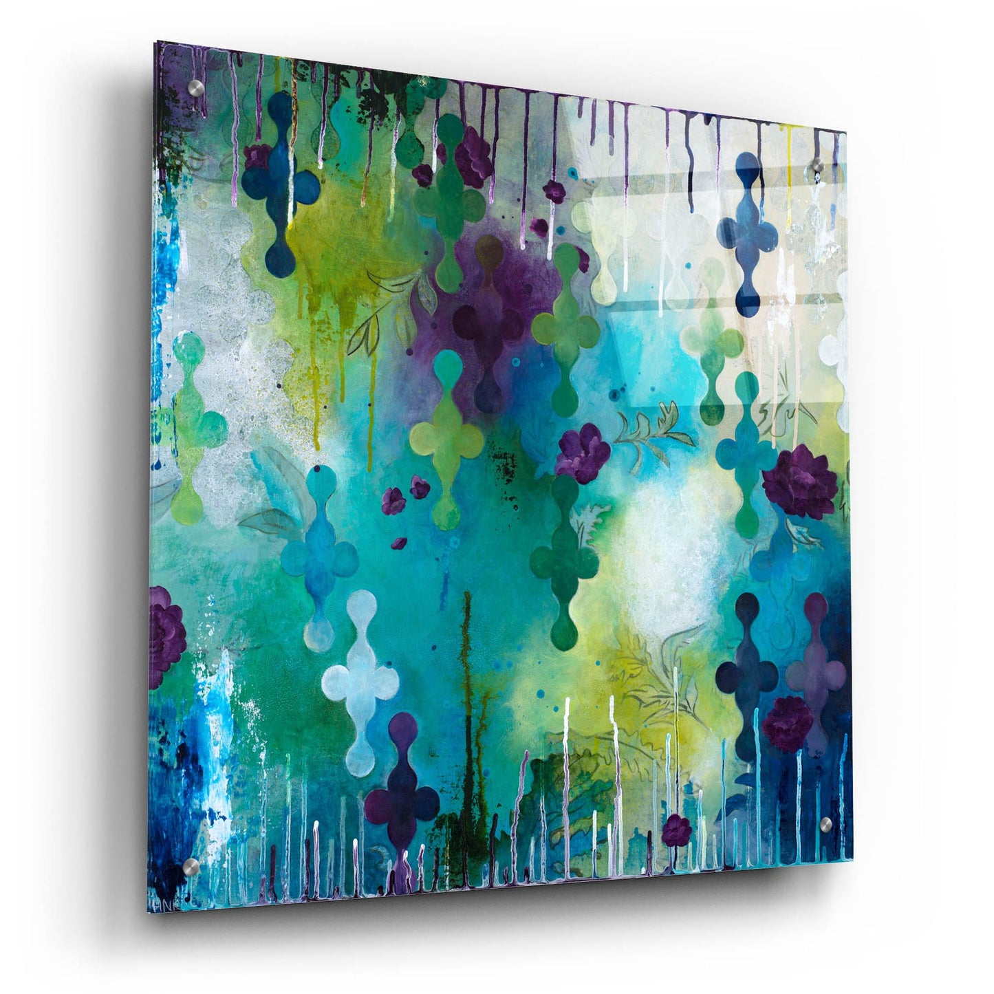 Epic Art ' Seafoam Storm One' by Heather Noel Robinson, Acrylic Glass Wall Art,24x24