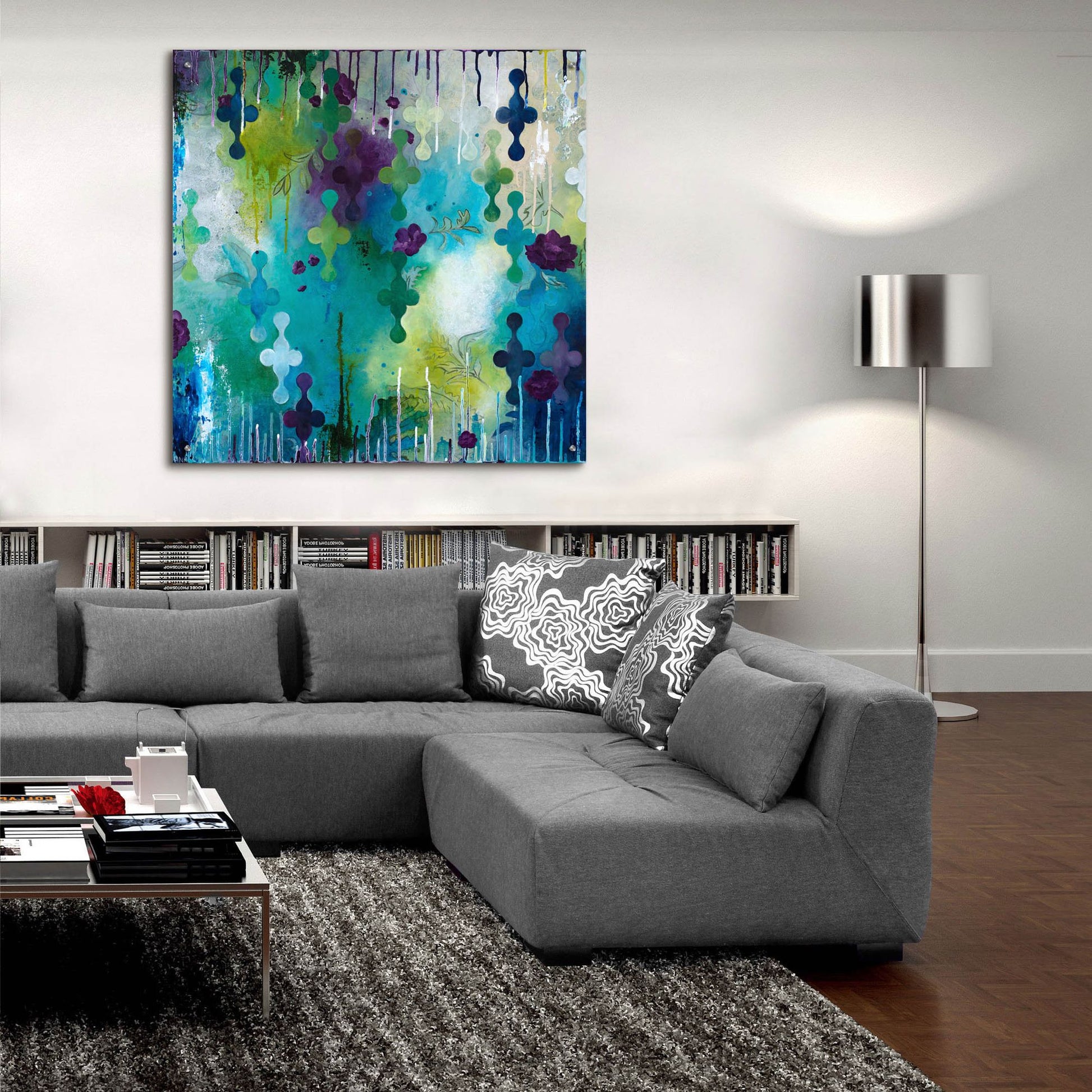 Epic Art ' Seafoam Storm One' by Heather Noel Robinson, Acrylic Glass Wall Art,36x36