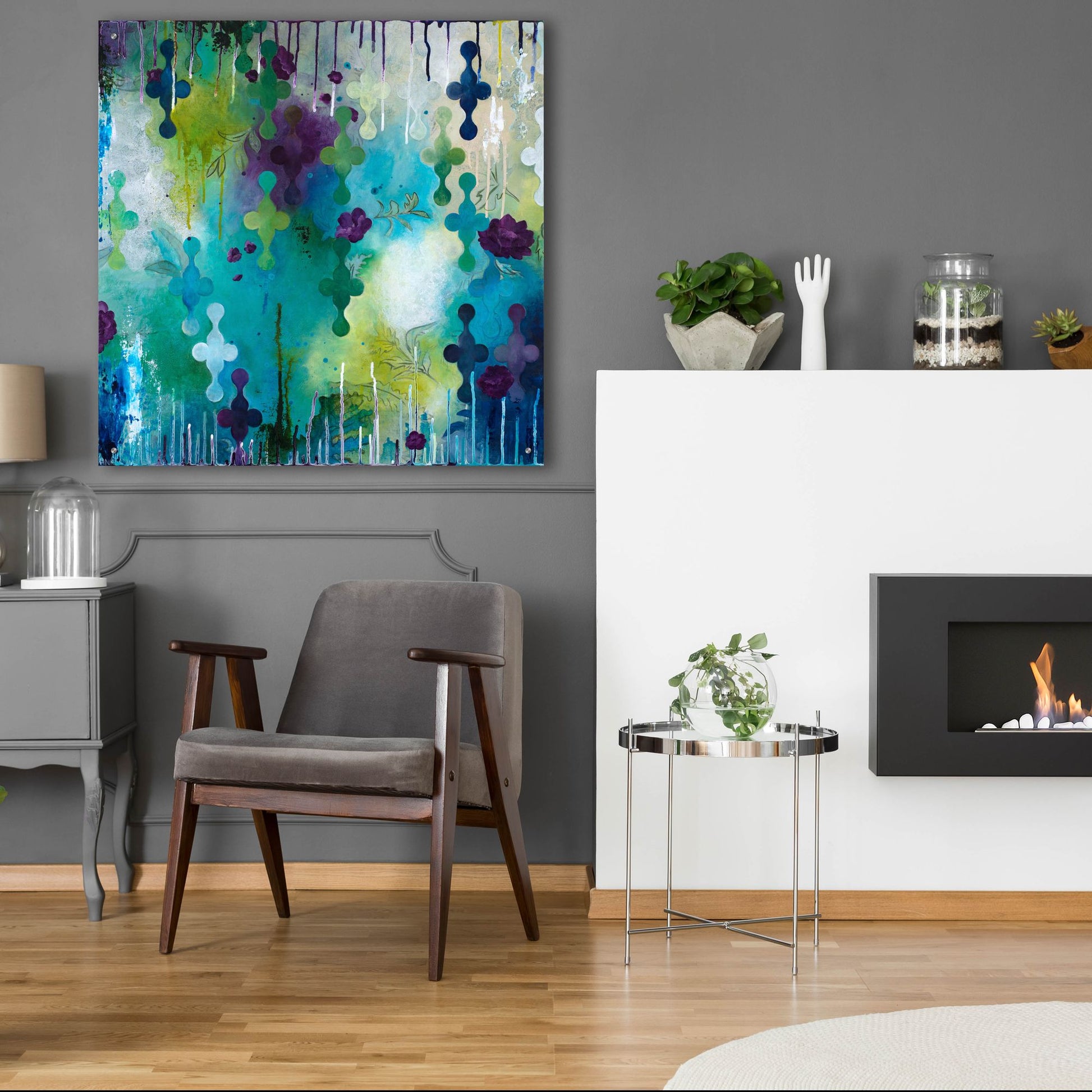 Epic Art ' Seafoam Storm One' by Heather Noel Robinson, Acrylic Glass Wall Art,36x36
