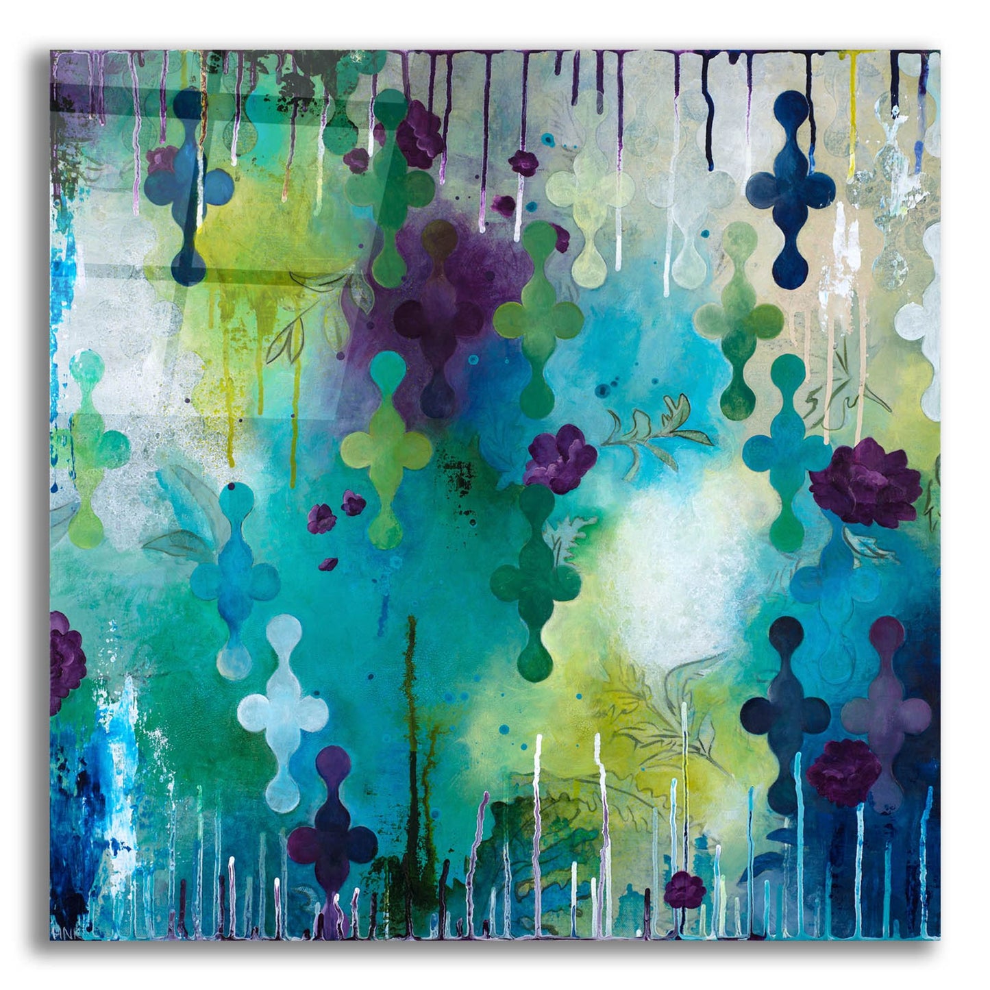 Epic Art ' Seafoam Storm One' by Heather Noel Robinson, Acrylic Glass Wall Art