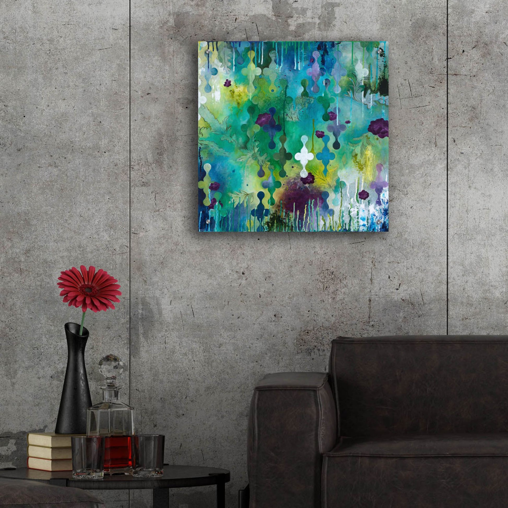 Epic Art ' Seafoam Storm Two' by Heather Noel Robinson, Acrylic Glass Wall Art,24x24