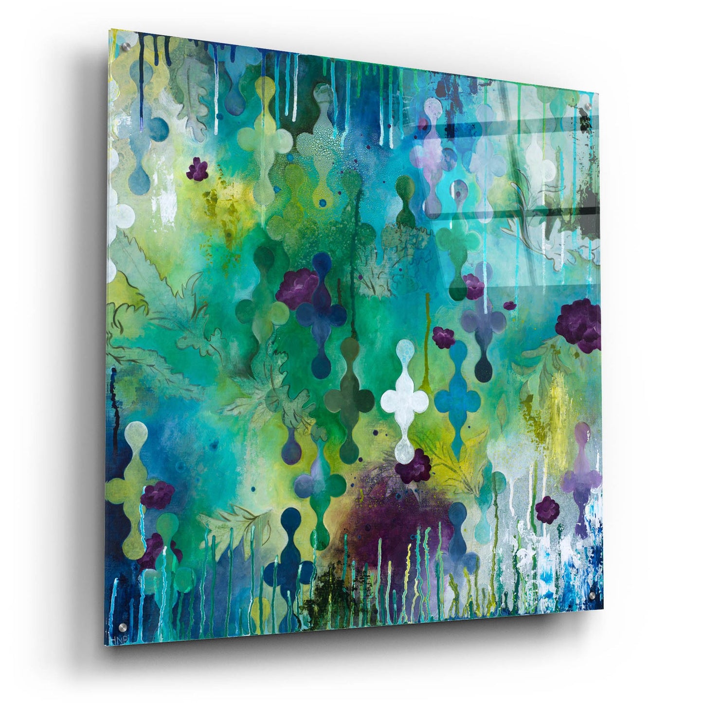 Epic Art ' Seafoam Storm Two' by Heather Noel Robinson, Acrylic Glass Wall Art,36x36