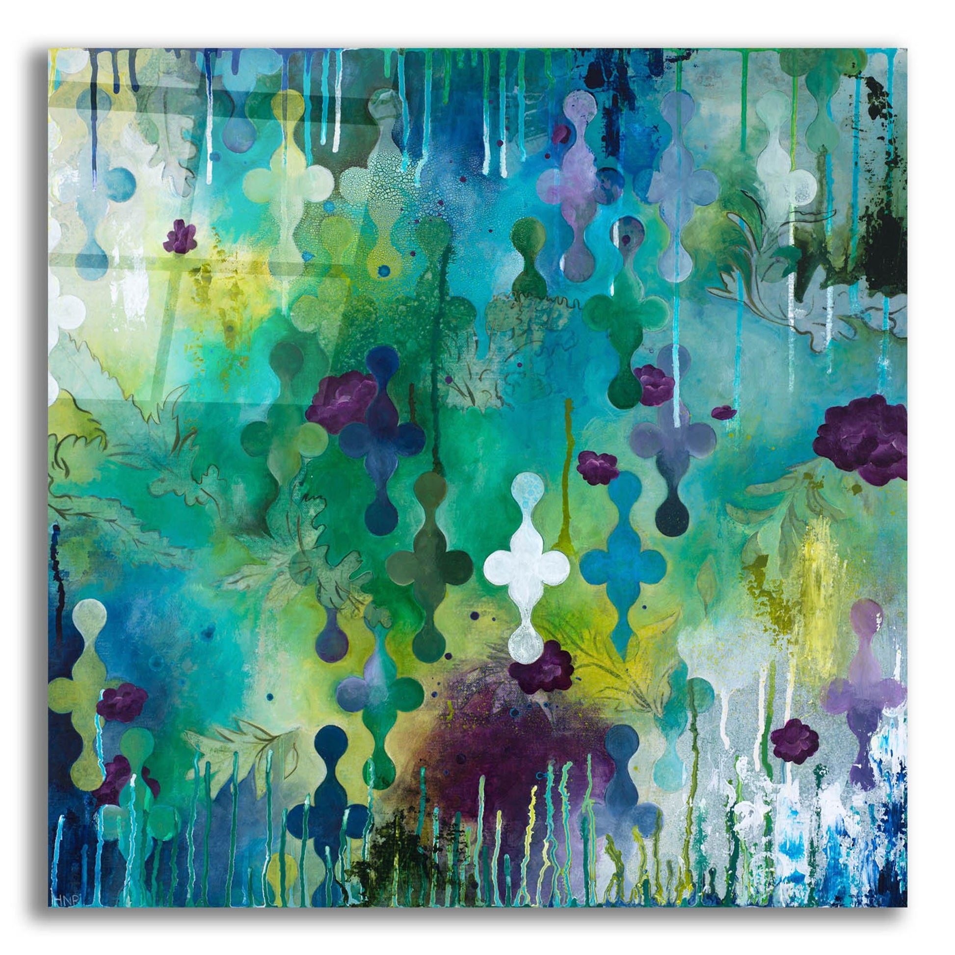 Epic Art ' Seafoam Storm Two' by Heather Noel Robinson, Acrylic Glass Wall Art