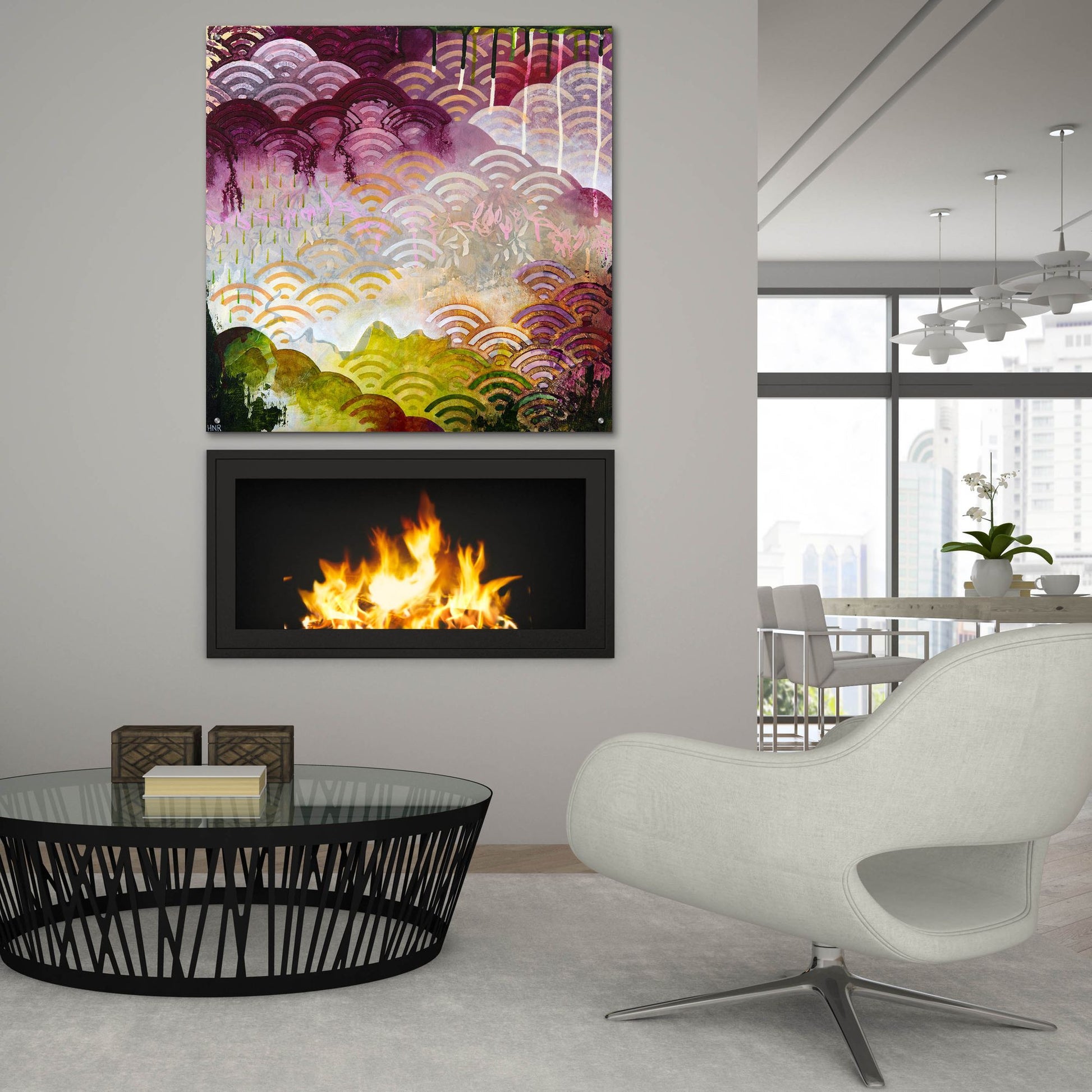 Epic Art ' Serenely' by Heather Noel Robinson, Acrylic Glass Wall Art,36x36