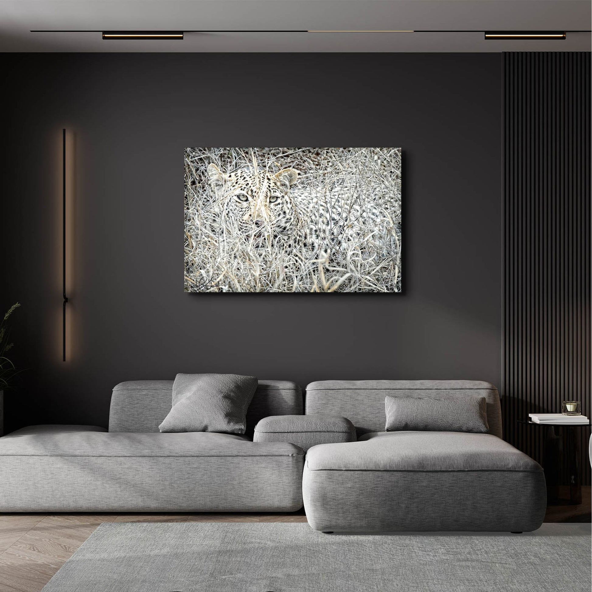 Epic Art ' Leopard' by Helene Sobol, Acrylic Glass Wall Art,36x24