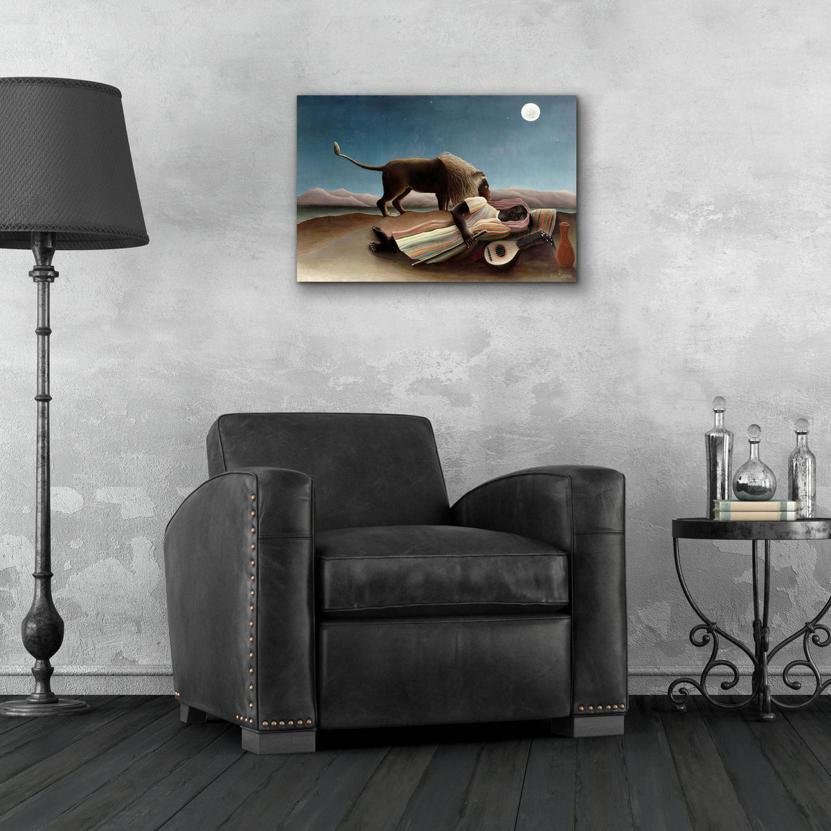 Epic Art ' The Sleeping Gypsy, 1897' by Henri Rousseau, Acrylic Glass Wall Art,24x16