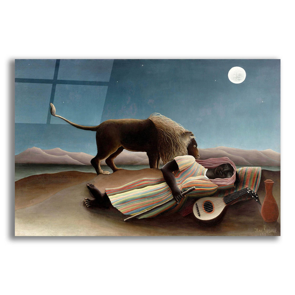 Epic Art ' The Sleeping Gypsy, 1897' by Henri Rousseau, Acrylic Glass Wall Art
