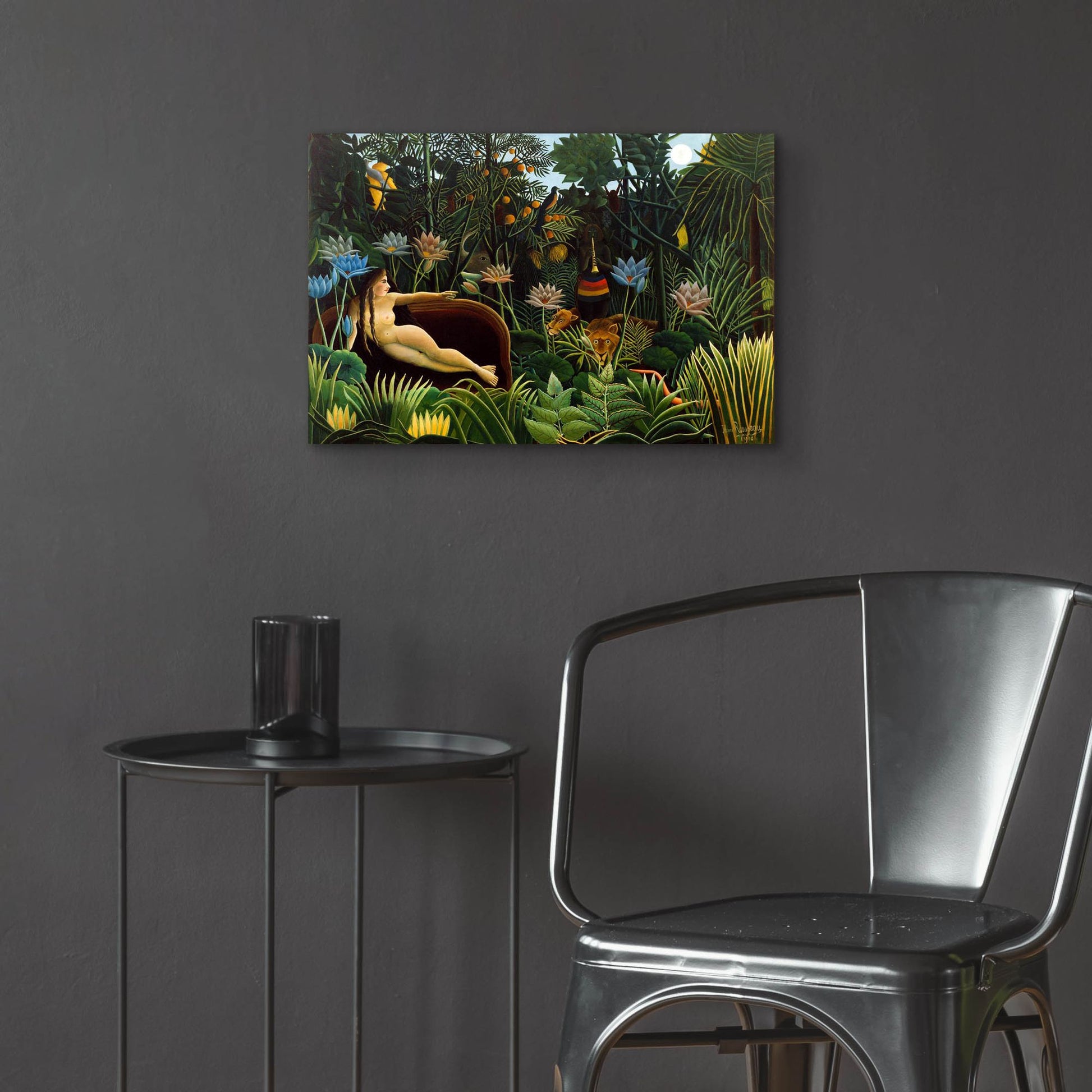 Epic Art ' The Dream, 1910' by Henri Rousseau, Acrylic Glass Wall Art,24x16