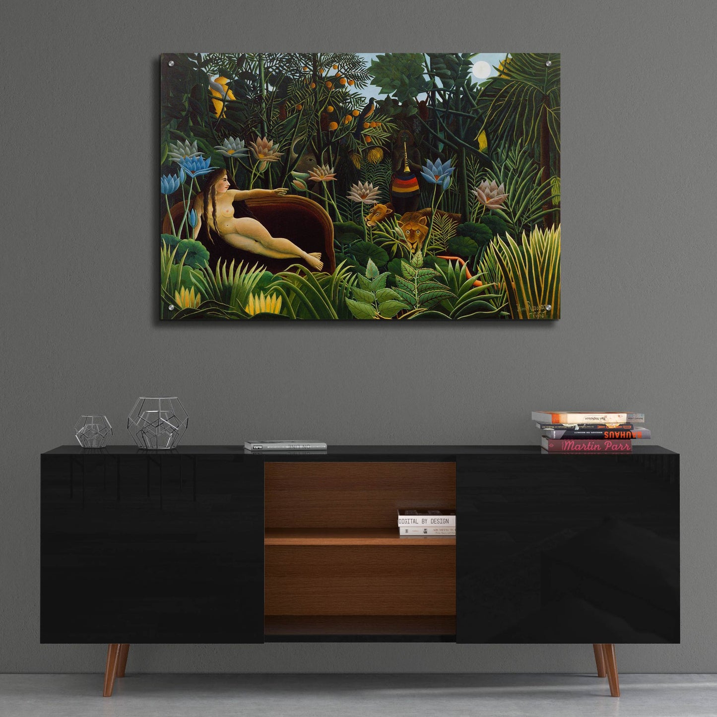 Epic Art ' The Dream, 1910' by Henri Rousseau, Acrylic Glass Wall Art,36x24