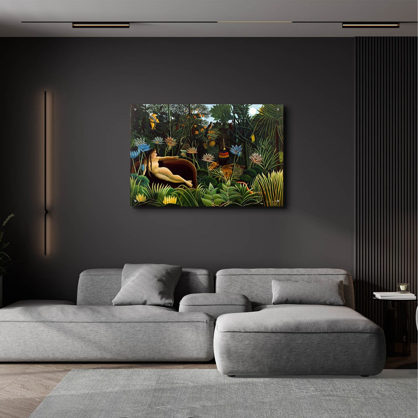 Epic Art ' The Dream, 1910' by Henri Rousseau, Acrylic Glass Wall Art,36x24