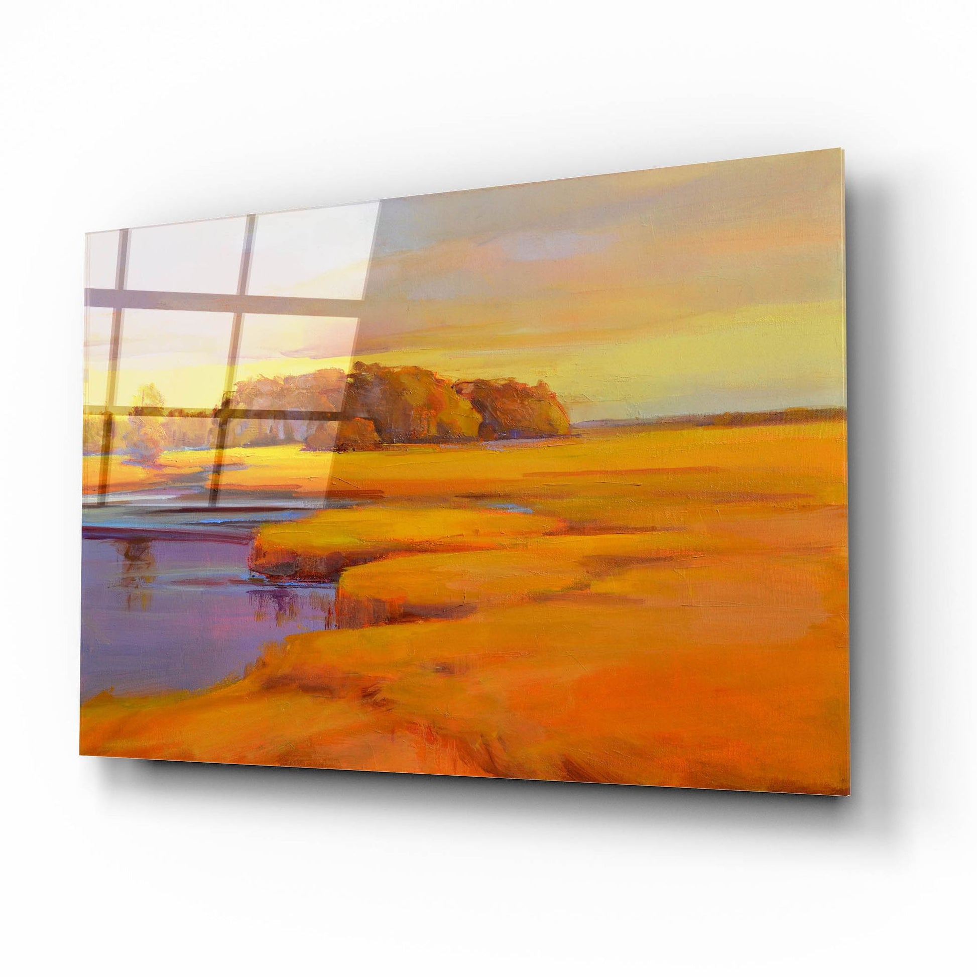 Epic Art ' Autumn Marsh' by Holly Ready, Acrylic Glass Wall Art,16x12