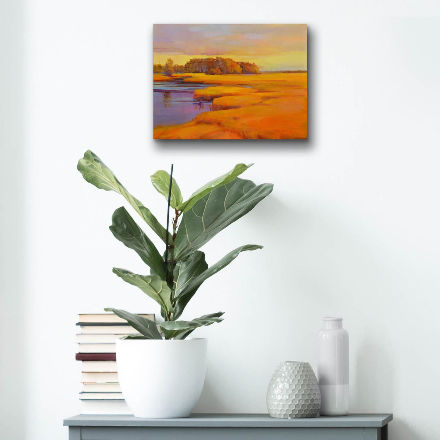 Epic Art ' Autumn Marsh' by Holly Ready, Acrylic Glass Wall Art,16x12