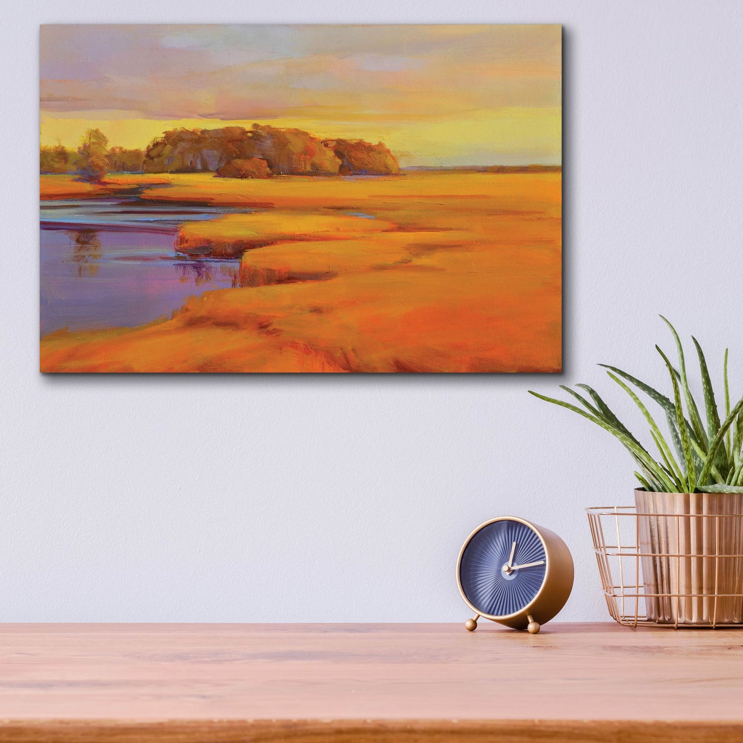 Epic Art ' Autumn Marsh' by Holly Ready, Acrylic Glass Wall Art,16x12