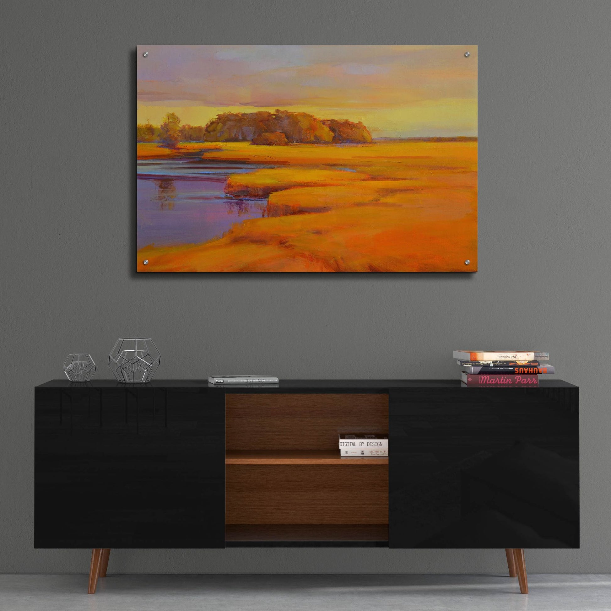 Epic Art ' Autumn Marsh' by Holly Ready, Acrylic Glass Wall Art,36x24