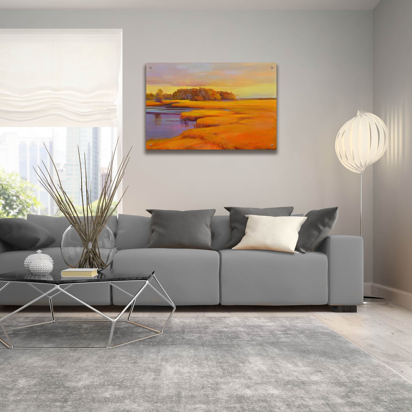 Epic Art ' Autumn Marsh' by Holly Ready, Acrylic Glass Wall Art,36x24