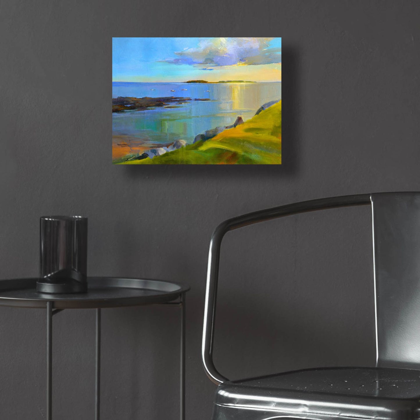Epic Art ' Kettle Cove Boats 2' by Holly Ready, Acrylic Glass Wall Art,16x12