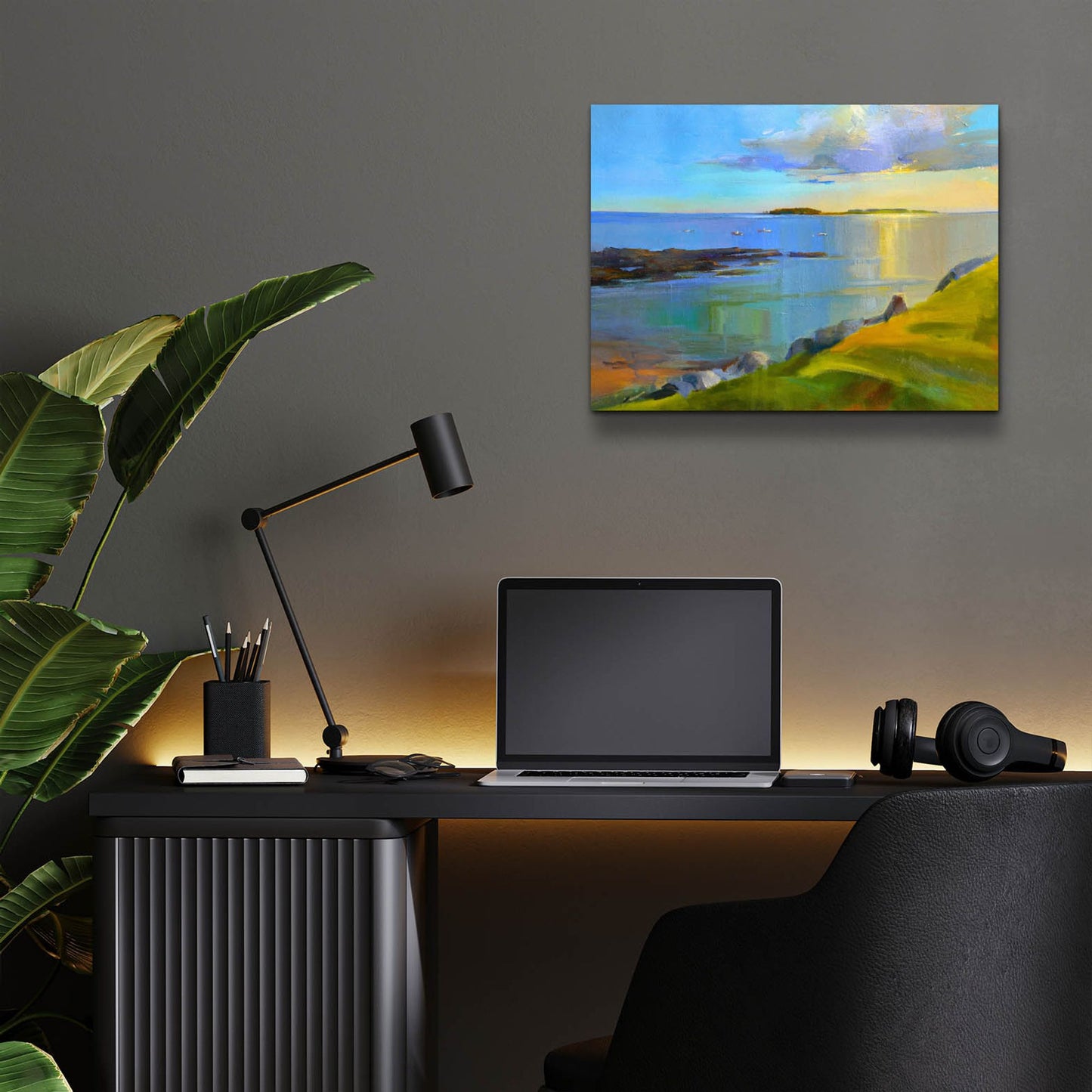 Epic Art ' Kettle Cove Boats 2' by Holly Ready, Acrylic Glass Wall Art,16x12