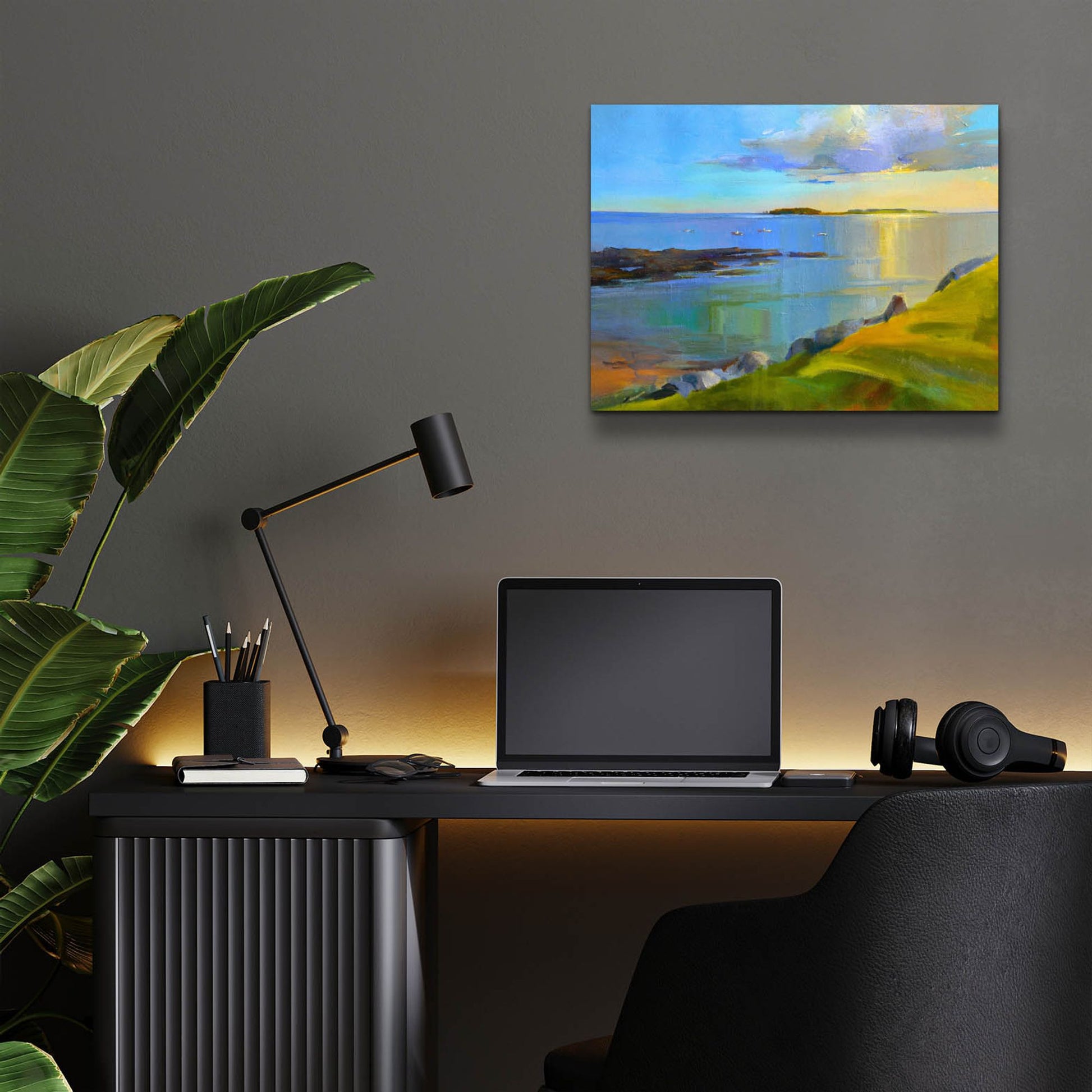 Epic Art ' Kettle Cove Boats 2' by Holly Ready, Acrylic Glass Wall Art,16x12