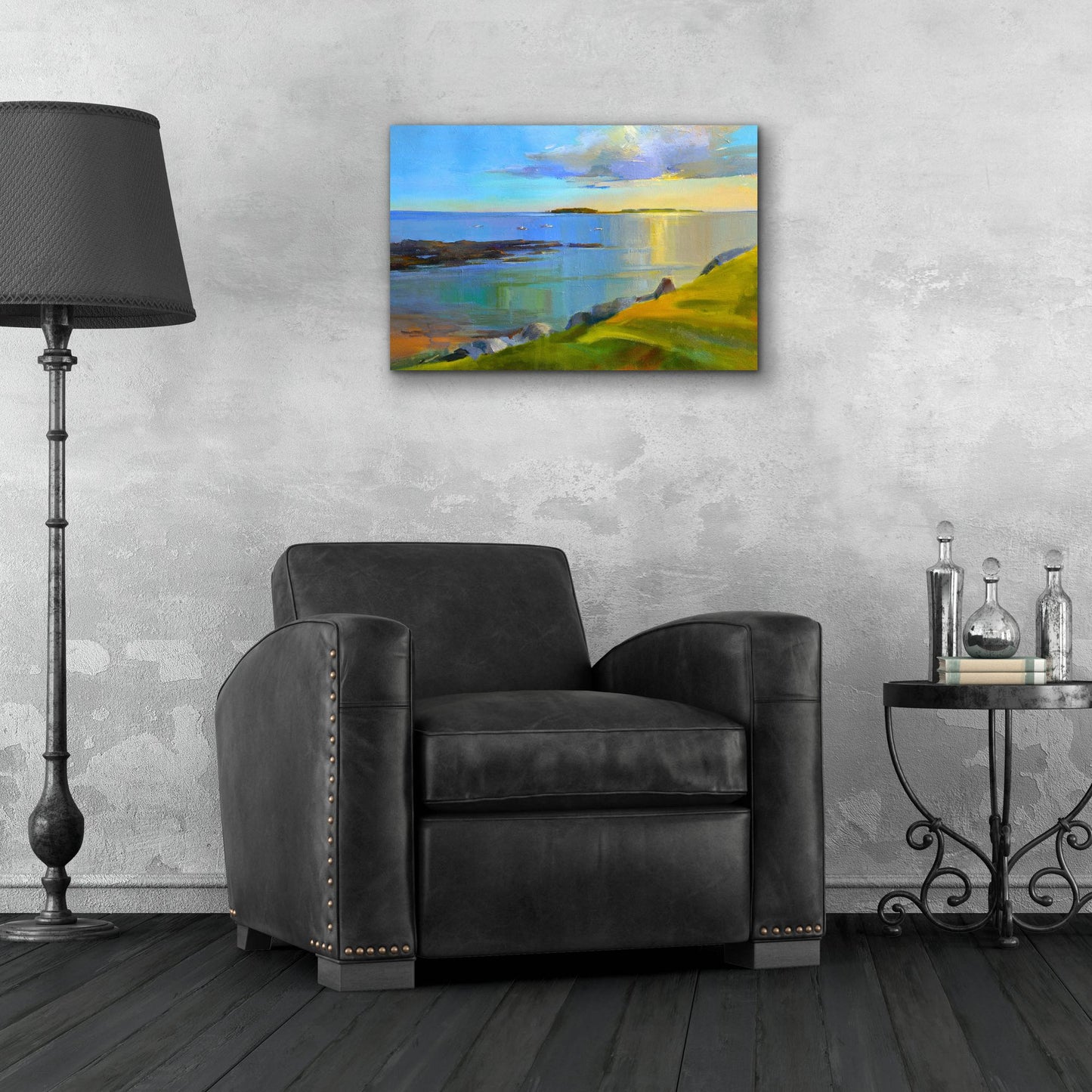 Epic Art ' Kettle Cove Boats 2' by Holly Ready, Acrylic Glass Wall Art,24x16