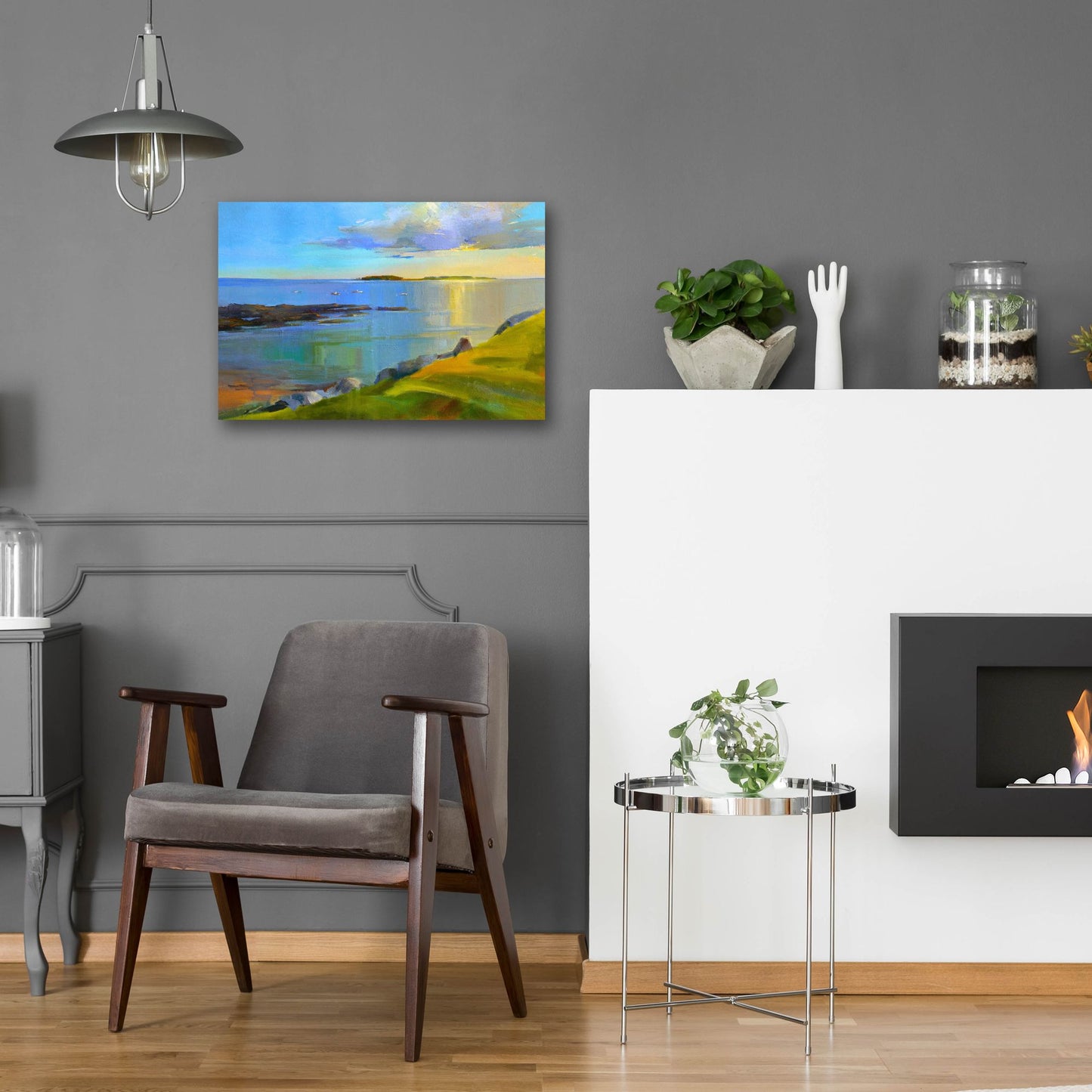 Epic Art ' Kettle Cove Boats 2' by Holly Ready, Acrylic Glass Wall Art,24x16