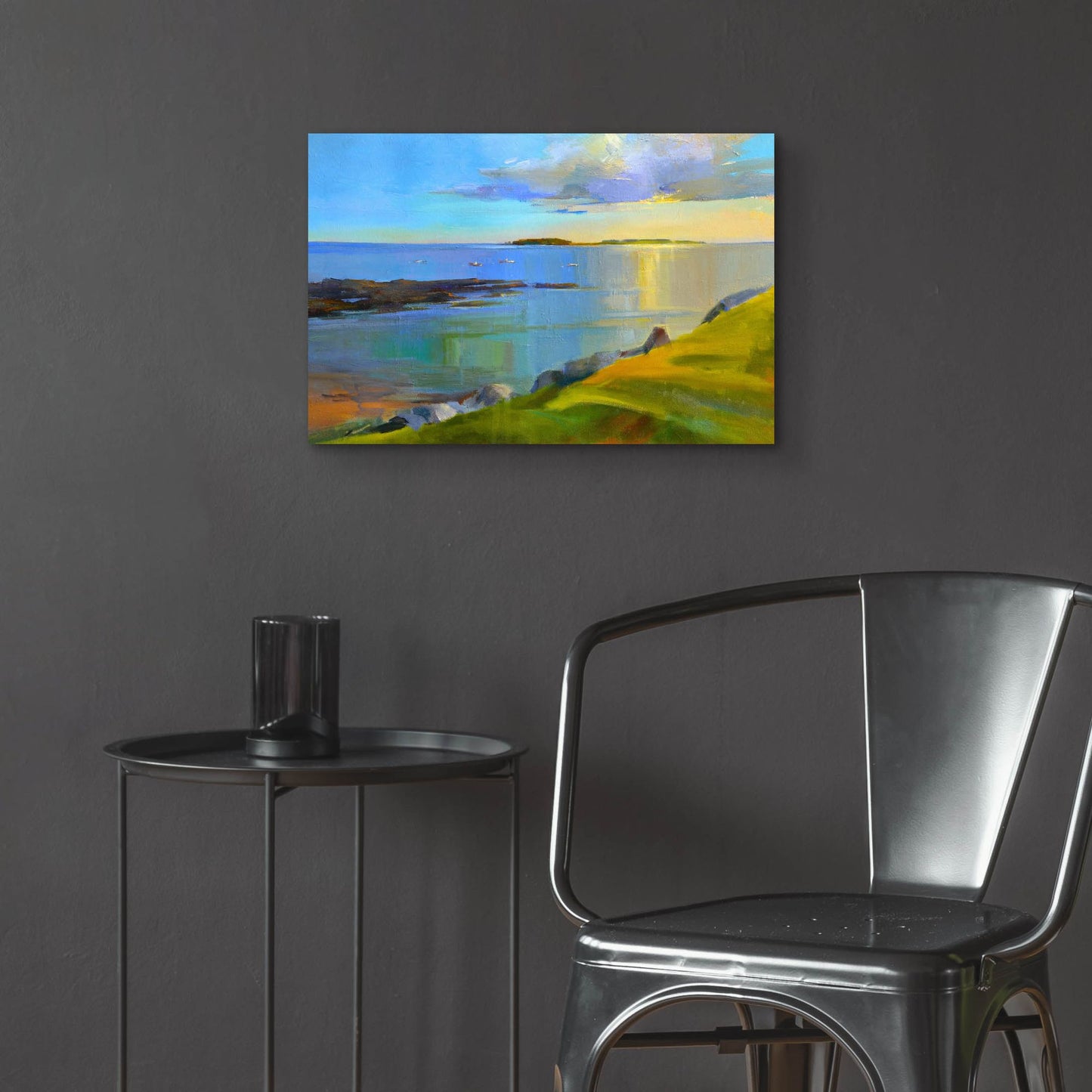 Epic Art ' Kettle Cove Boats 2' by Holly Ready, Acrylic Glass Wall Art,24x16