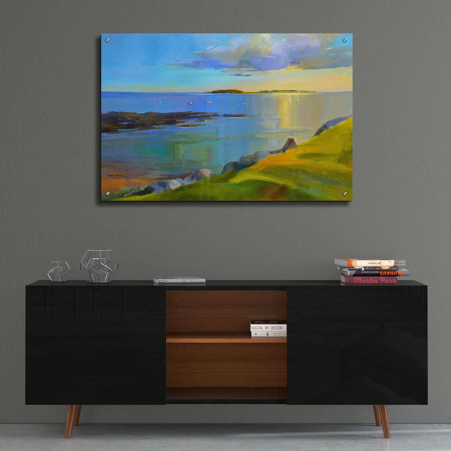 Epic Art ' Kettle Cove Boats 2' by Holly Ready, Acrylic Glass Wall Art,36x24