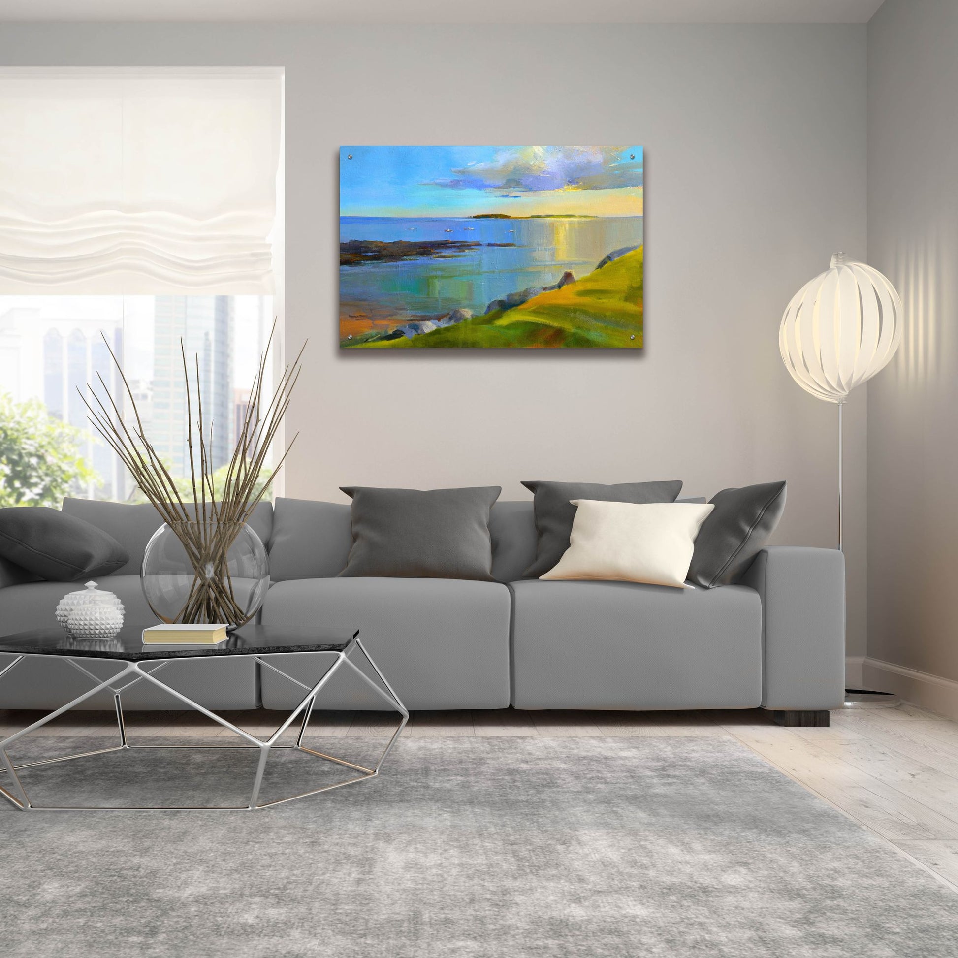 Epic Art ' Kettle Cove Boats 2' by Holly Ready, Acrylic Glass Wall Art,36x24