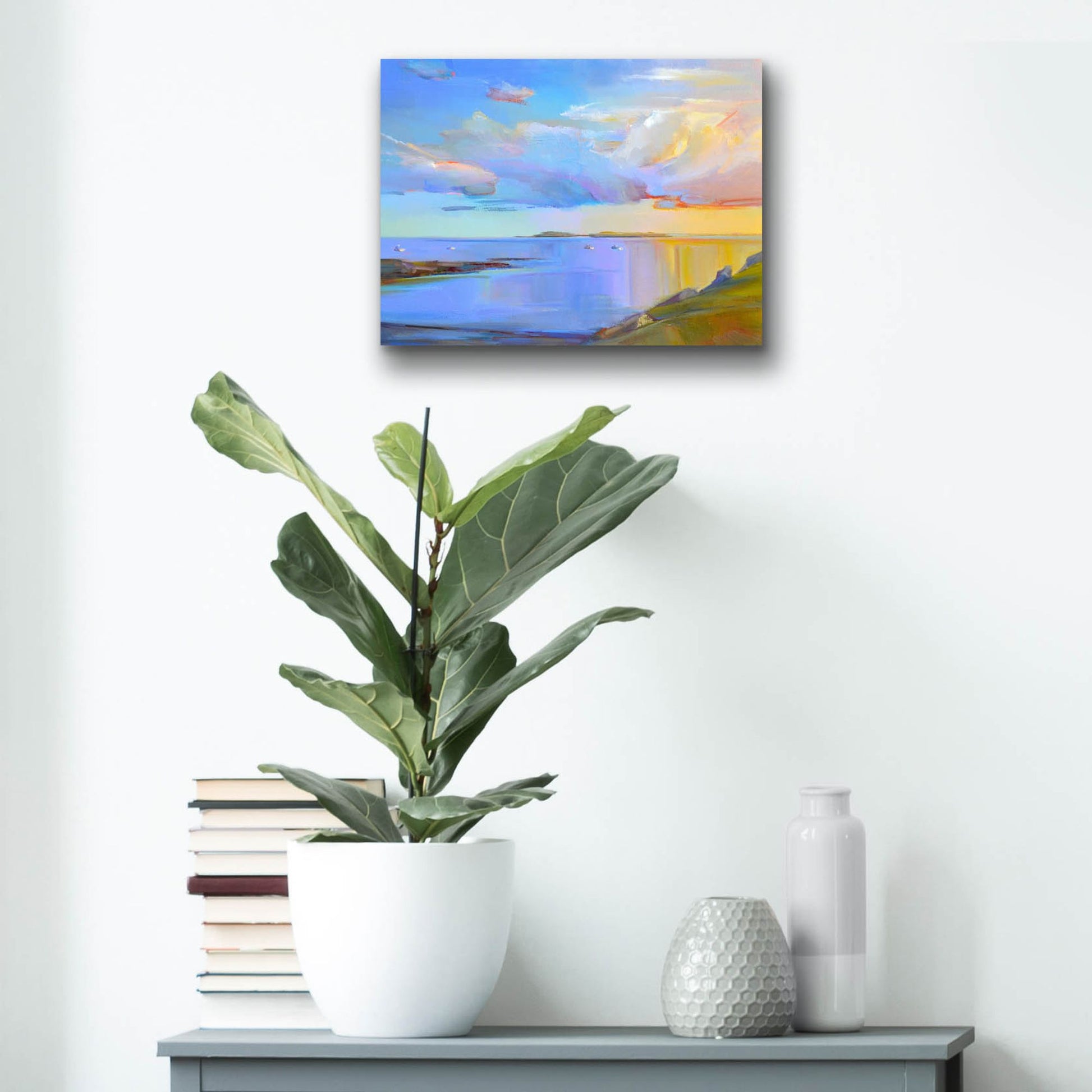 Epic Art ' Summer Cove' by Holly Ready, Acrylic Glass Wall Art,16x12