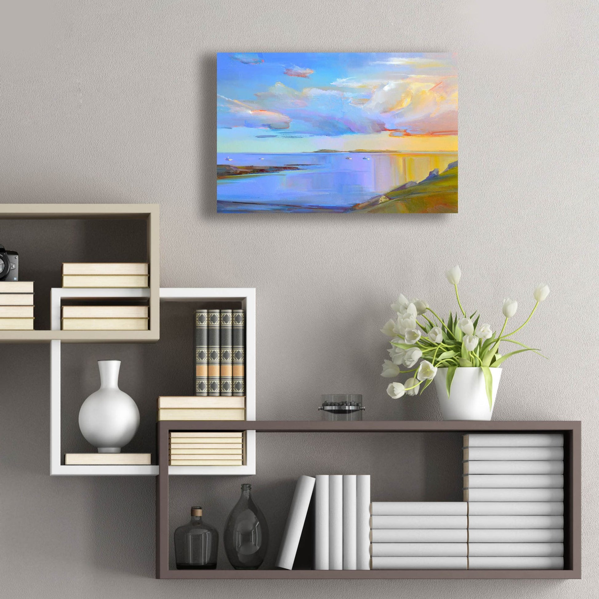 Epic Art ' Summer Cove' by Holly Ready, Acrylic Glass Wall Art,24x16