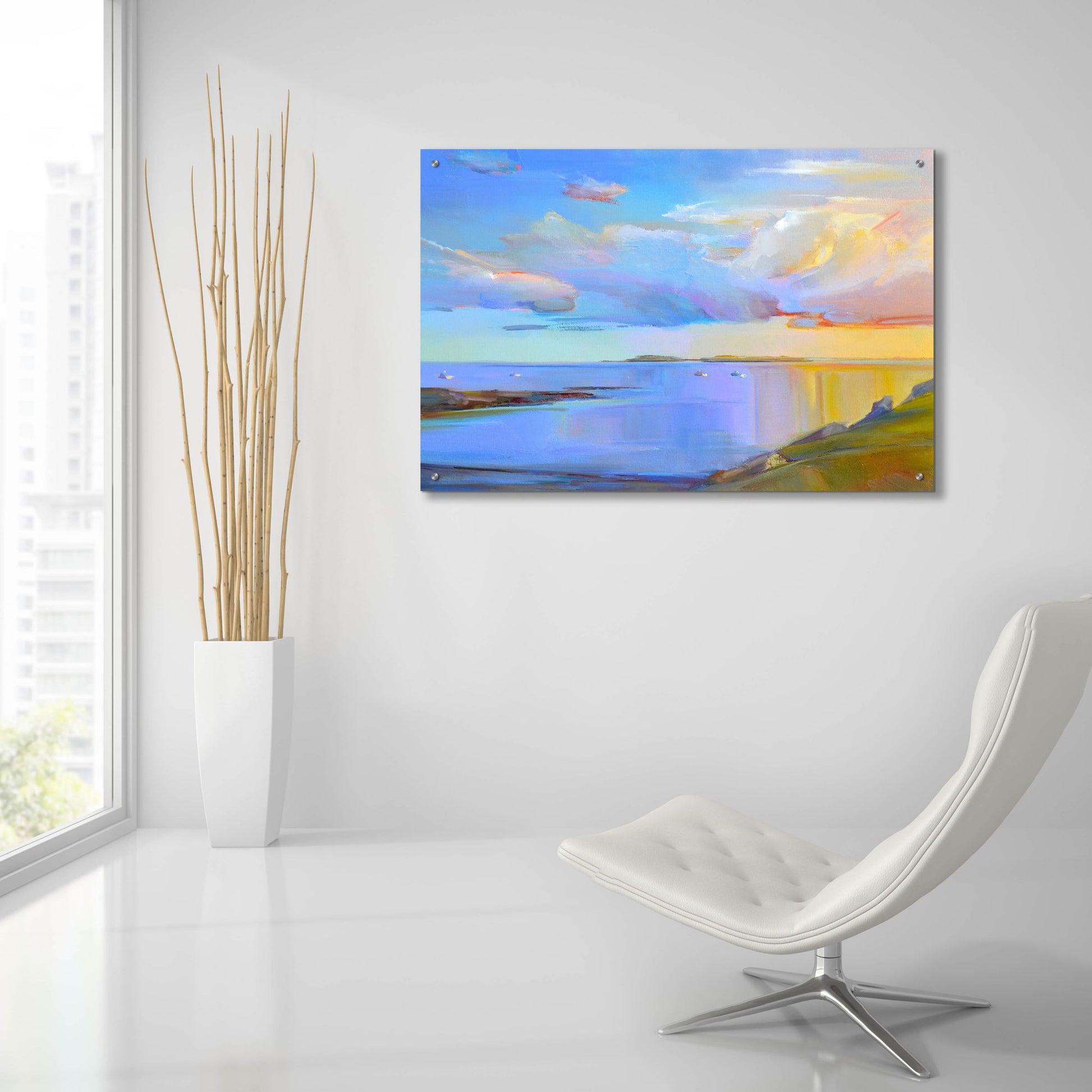 Epic Art ' Summer Cove' by Holly Ready, Acrylic Glass Wall Art,36x24