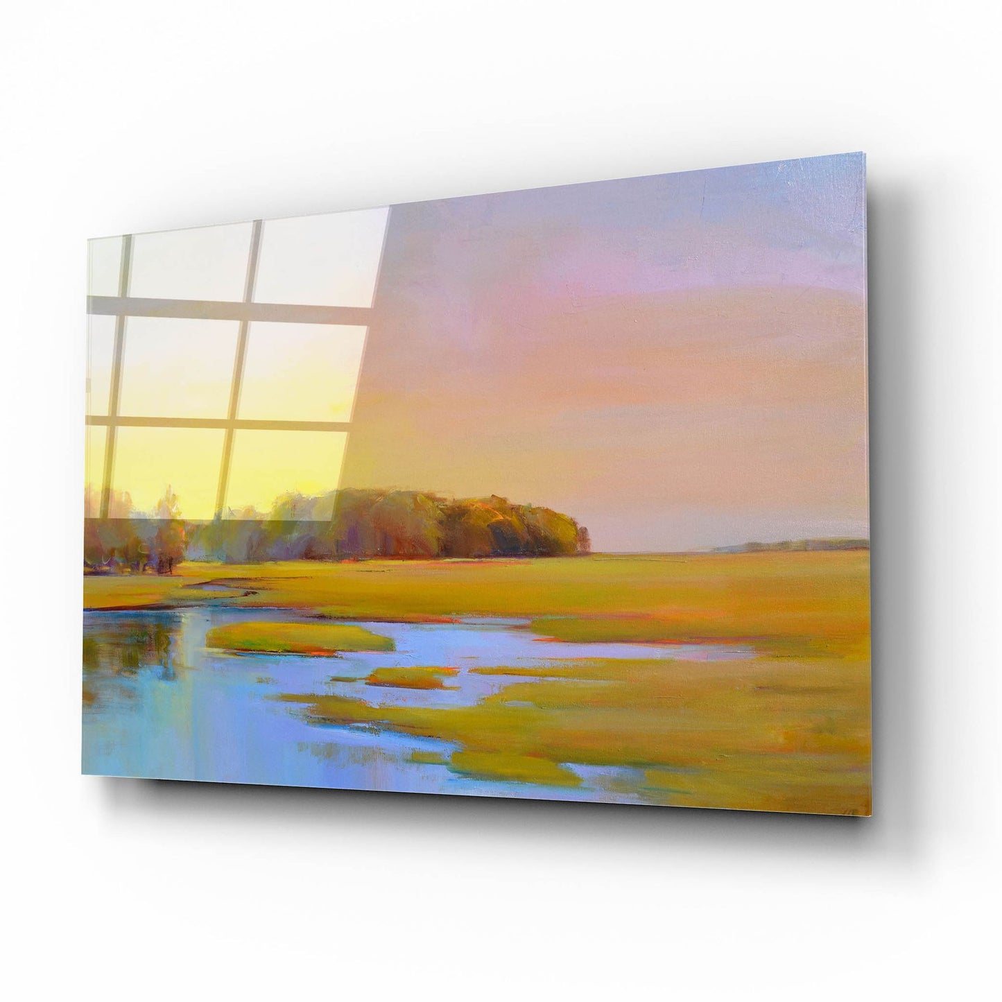 Epic Art ' Summer Marsh 2' by Holly Ready, Acrylic Glass Wall Art,16x12