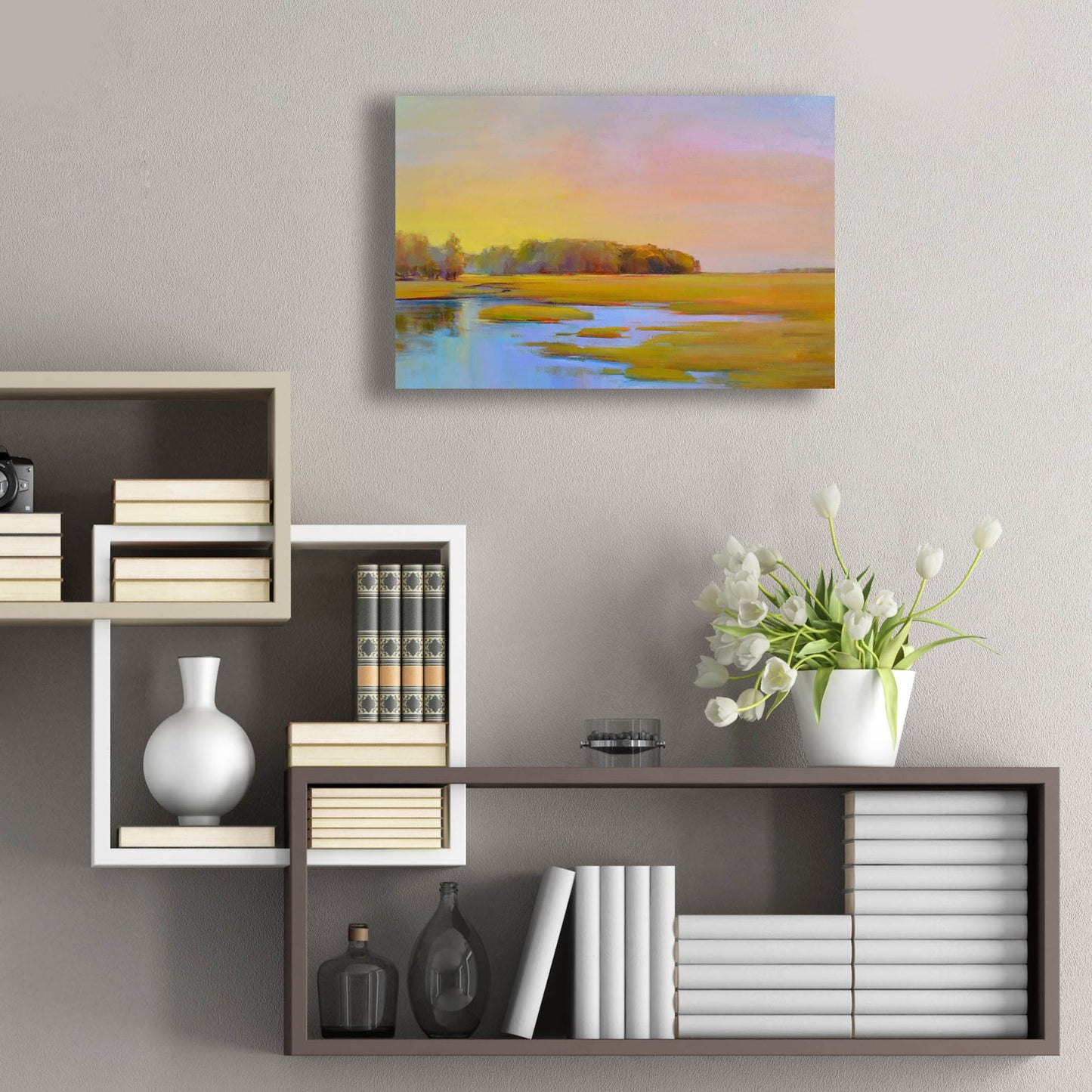 Epic Art ' Summer Marsh 2' by Holly Ready, Acrylic Glass Wall Art,24x16