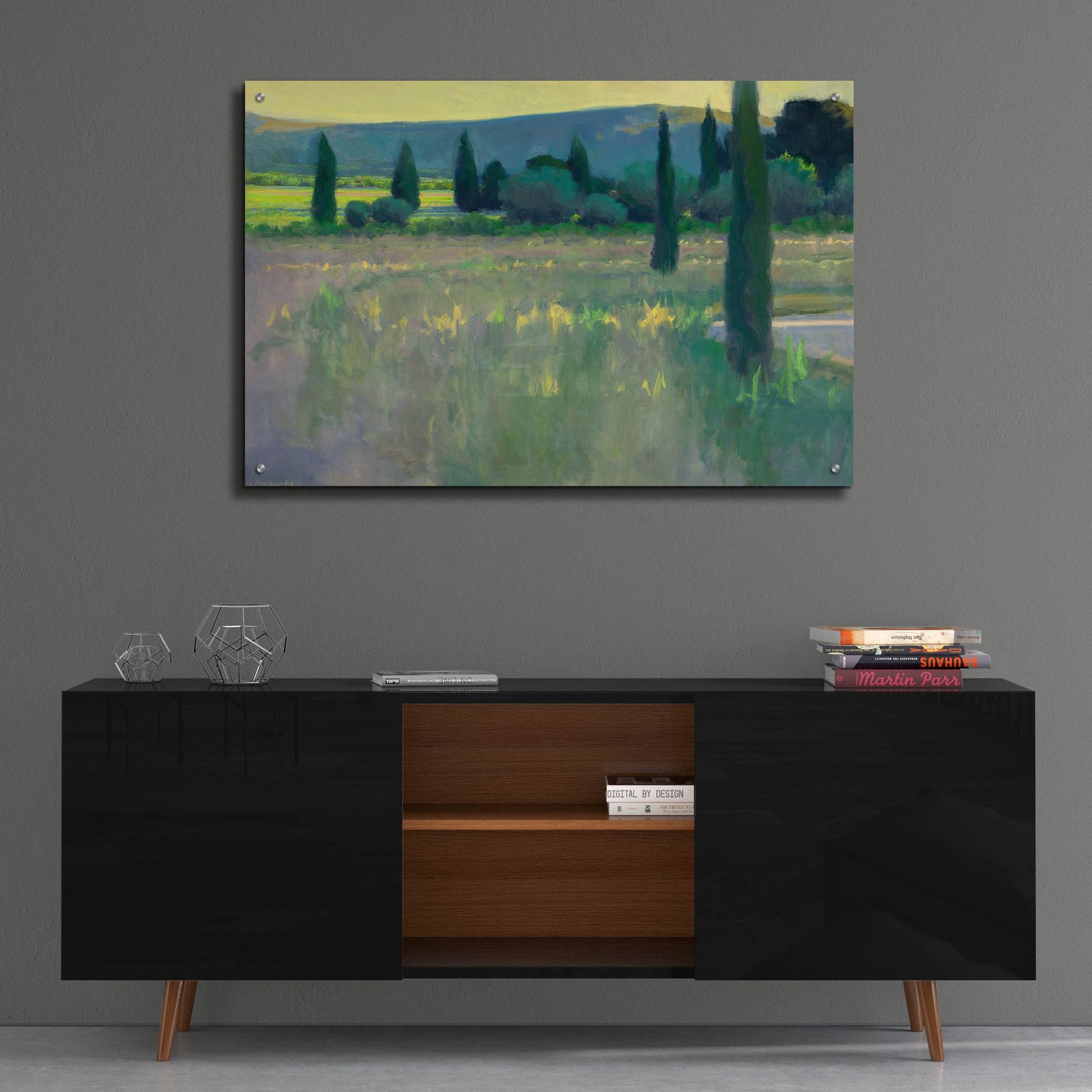 Epic Art ' Evening at the Chateau' by Ian Roberts, Acrylic Glass Wall Art,36x24