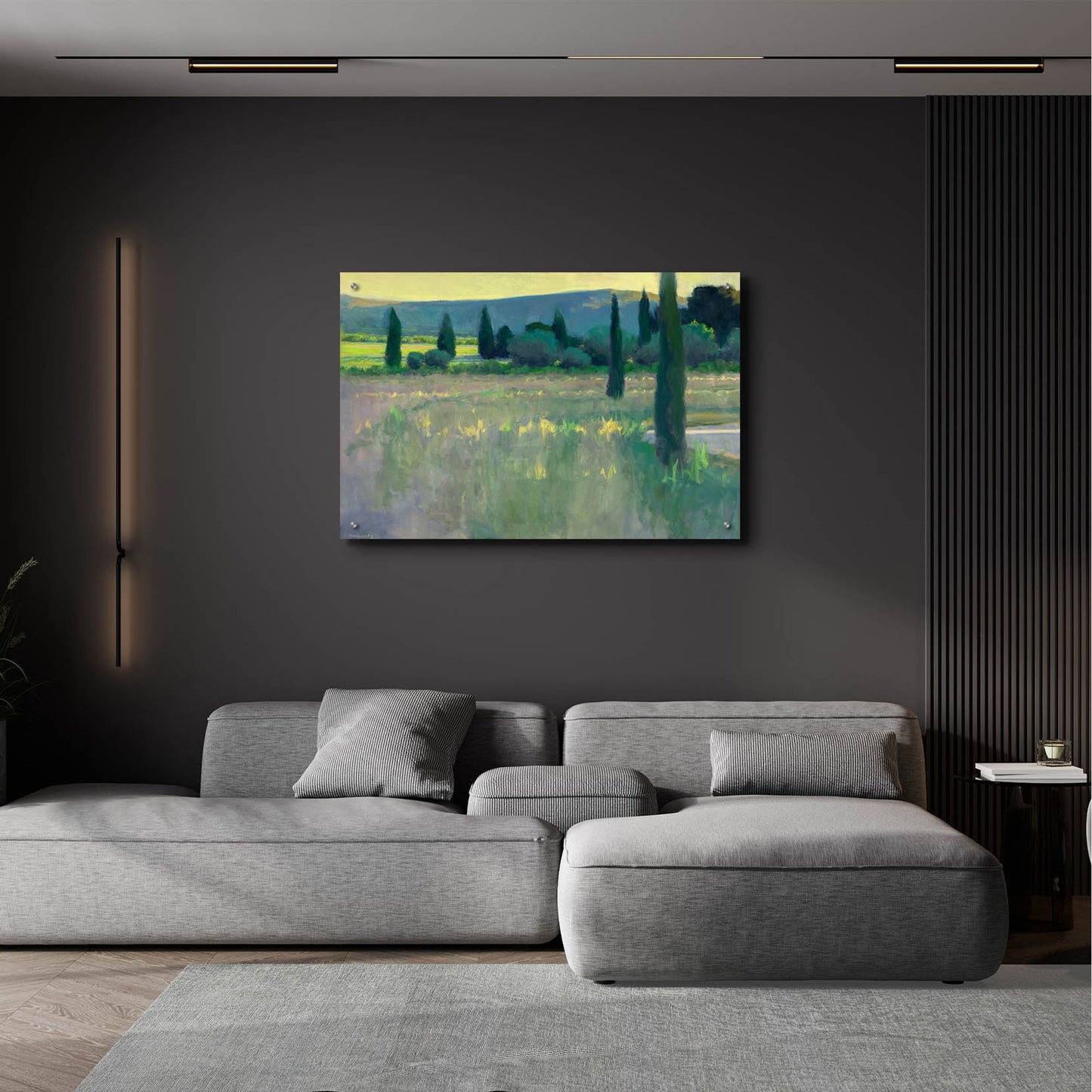 Epic Art ' Evening at the Chateau' by Ian Roberts, Acrylic Glass Wall Art,36x24