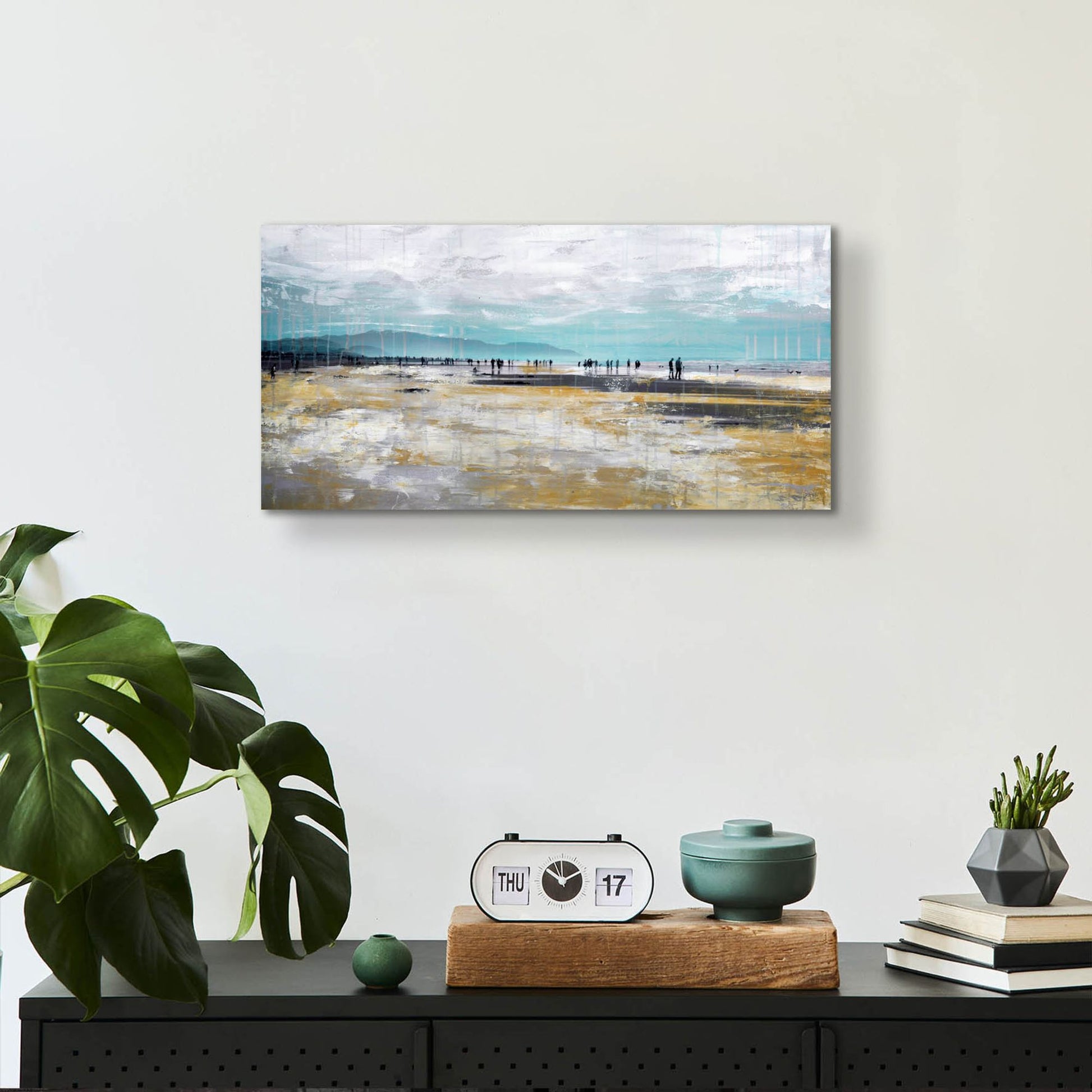 Epic Art ' Beach III' by Incado, Acrylic Glass Wall Art,24x12