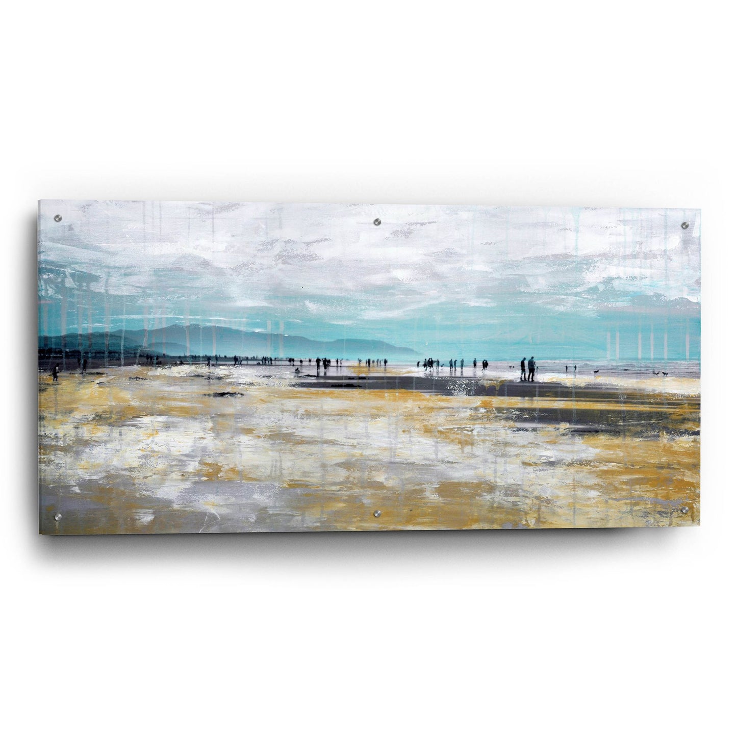 Epic Art ' Beach III' by Incado, Acrylic Glass Wall Art,48x24