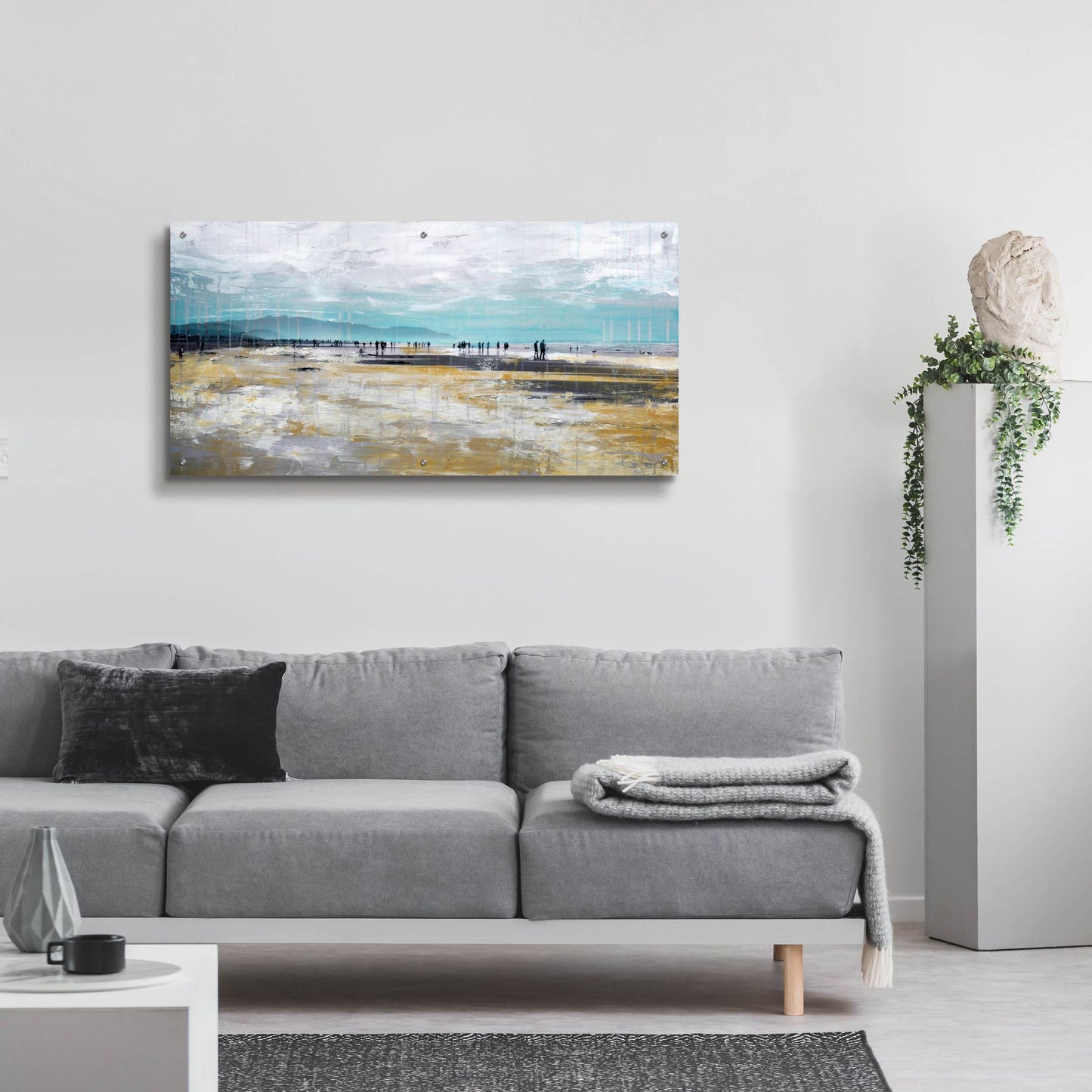 Epic Art ' Beach III' by Incado, Acrylic Glass Wall Art,48x24