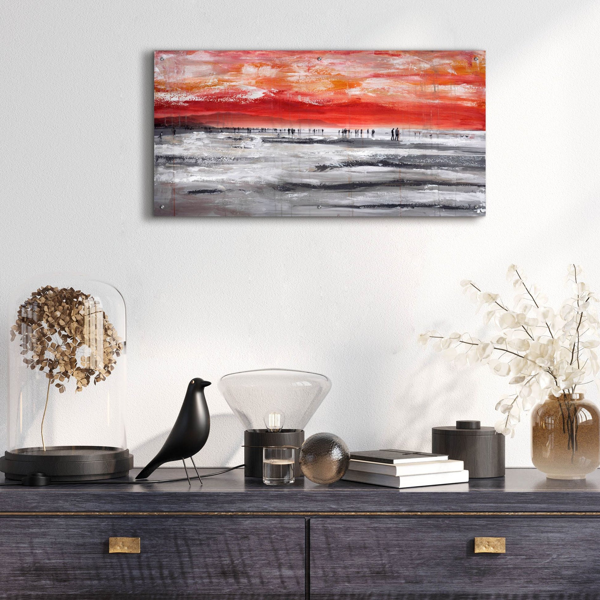 Epic Art ' Beach IV' by Incado, Acrylic Glass Wall Art,48x24