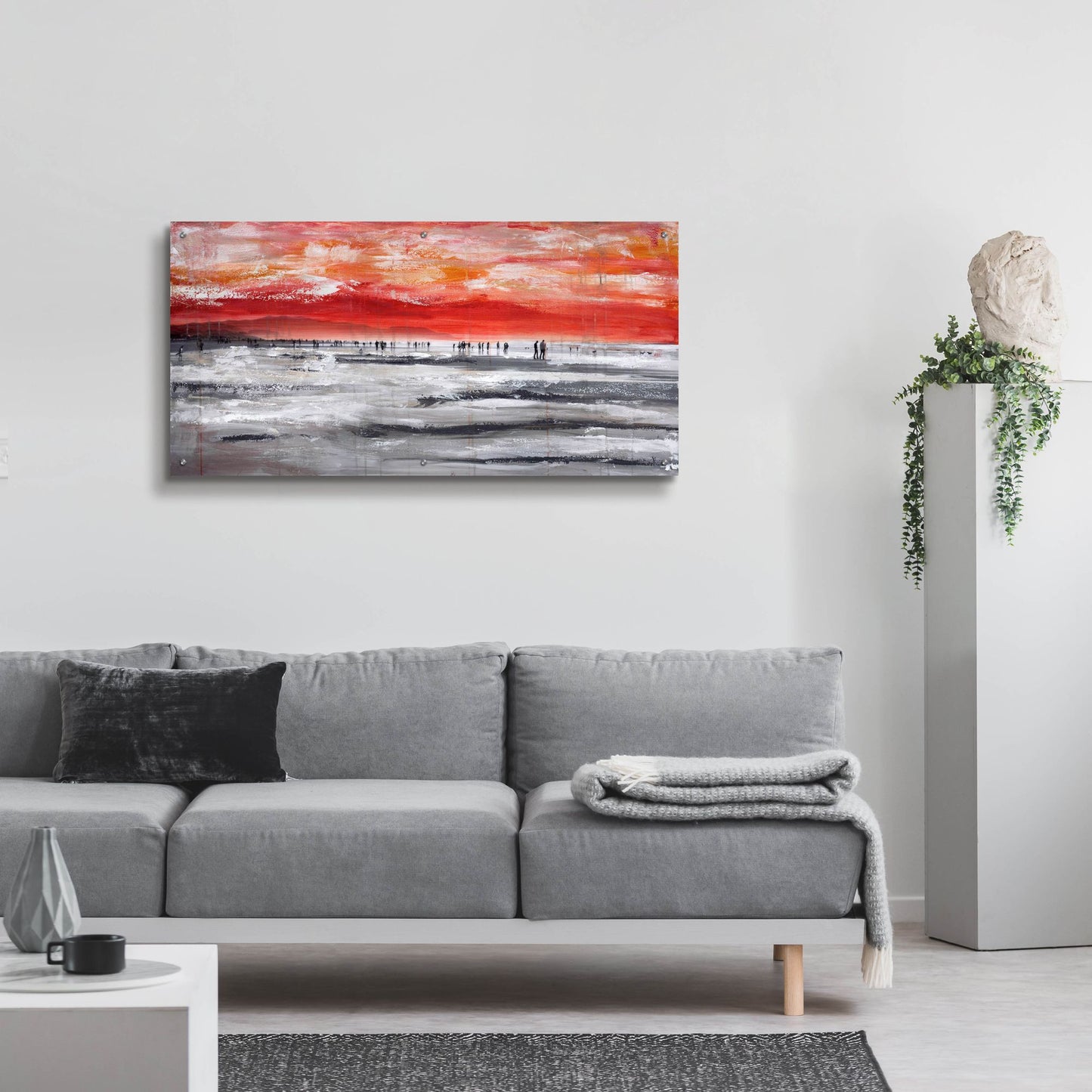 Epic Art ' Beach IV' by Incado, Acrylic Glass Wall Art,48x24