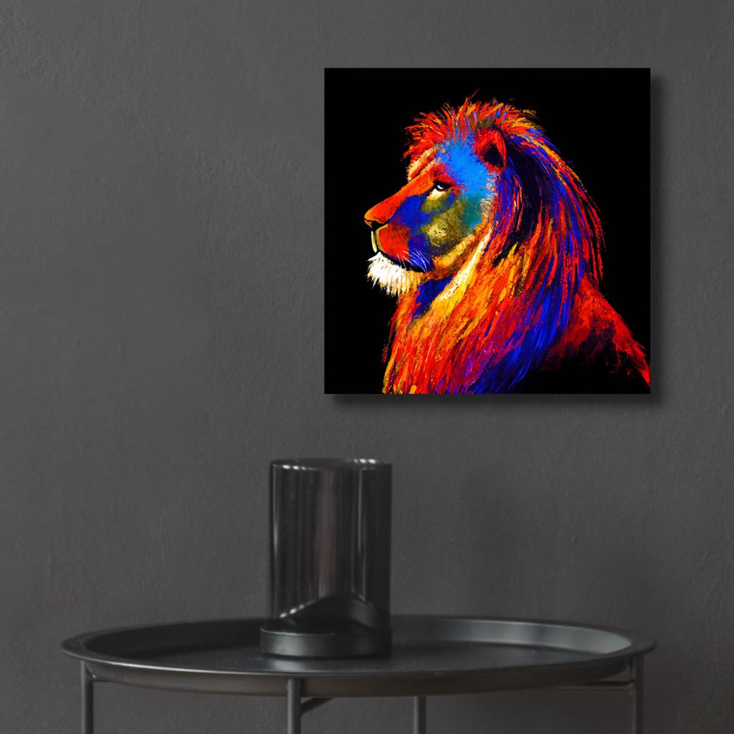 Epic Art ' The Lion' by Incado, Acrylic Glass Wall Art,12x12