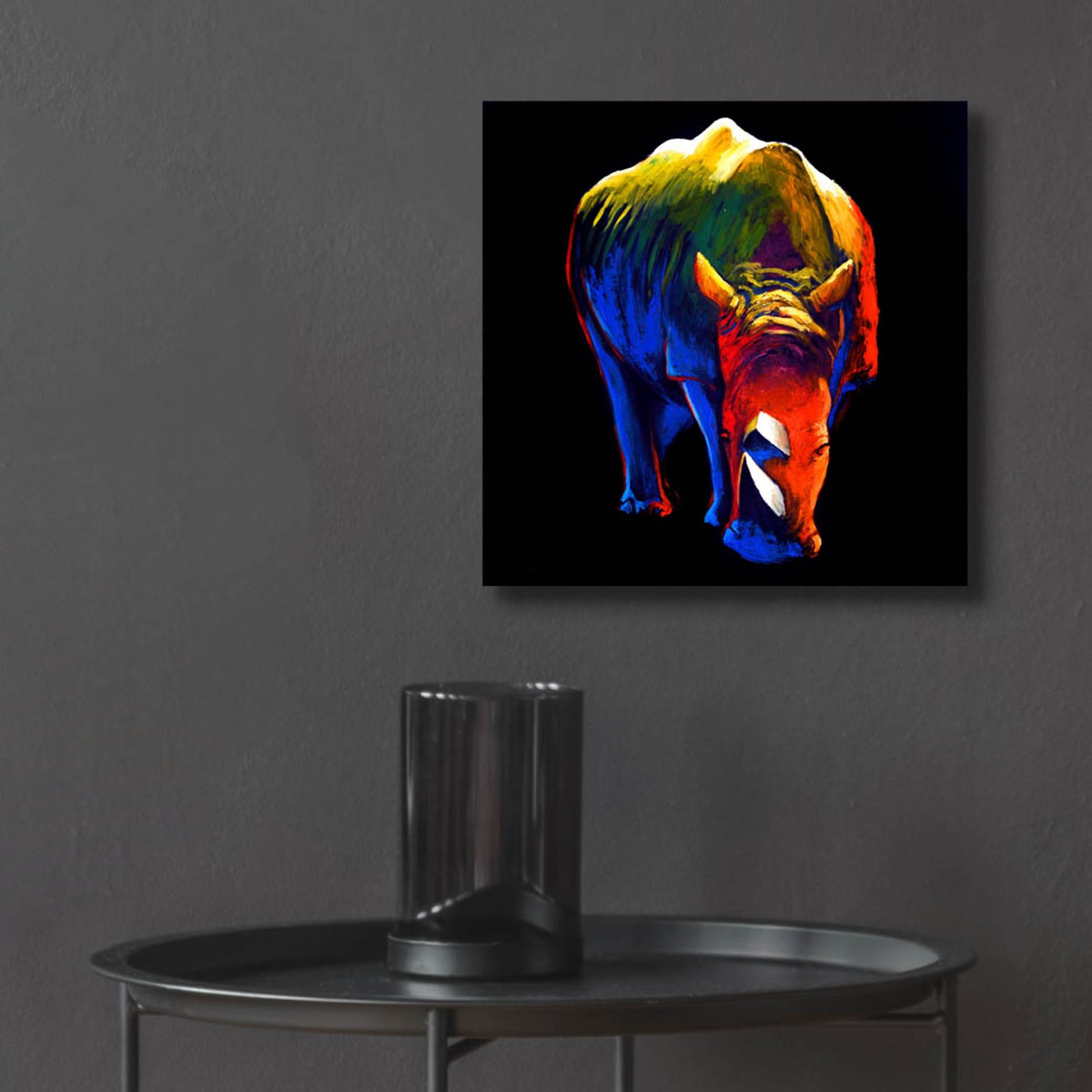 Epic Art ' The Rhino' by Incado, Acrylic Glass Wall Art,12x12