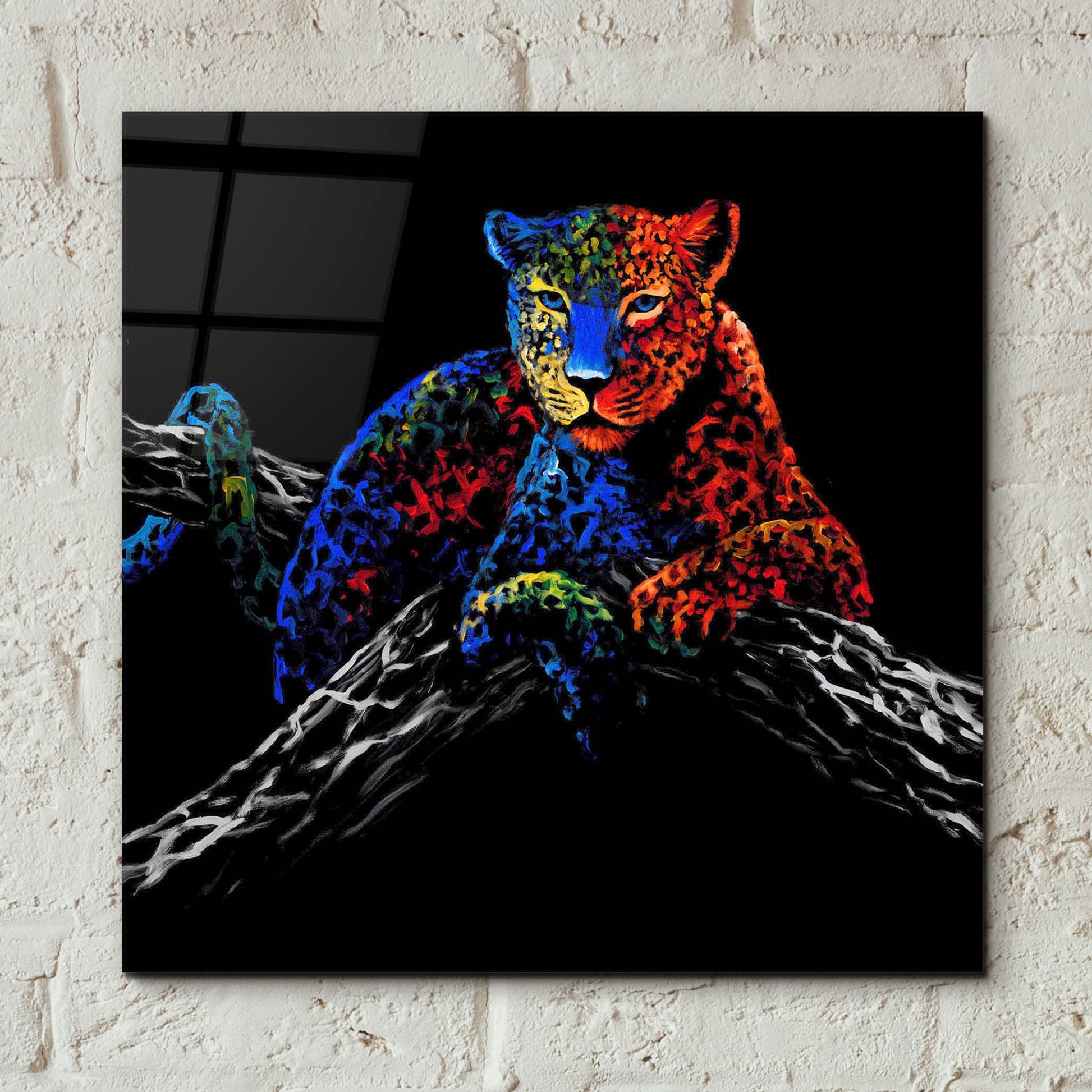 Epic Art ' The Cheetah' by Incado, Acrylic Glass Wall Art,12x12